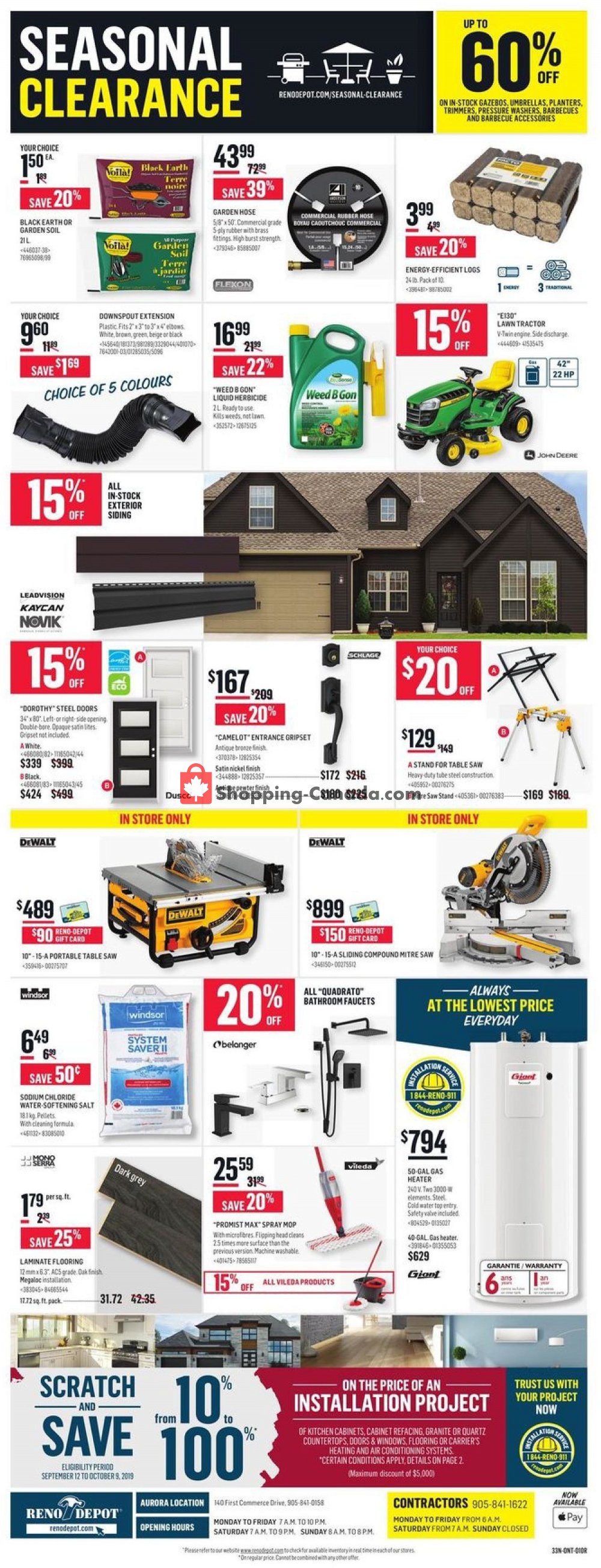 Réno Dépôt flyer from Thursday September 12, 2019 to Wednesday September 18, 2019 - page 4