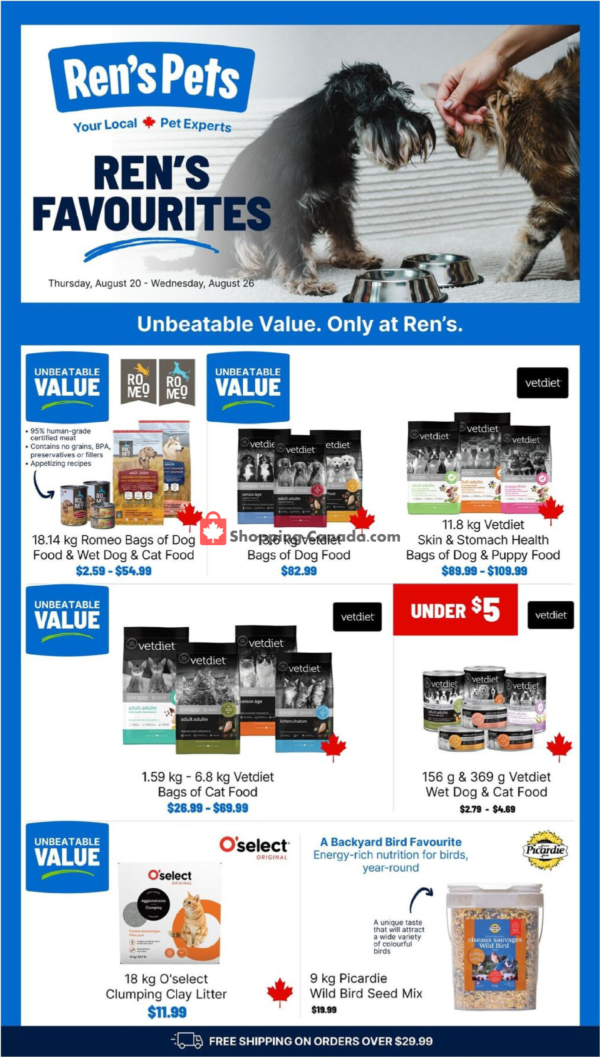 Ren's Pets Depot flyer from Thursday August 20, 2026 to Wednesday August 26, 2026 - page 1