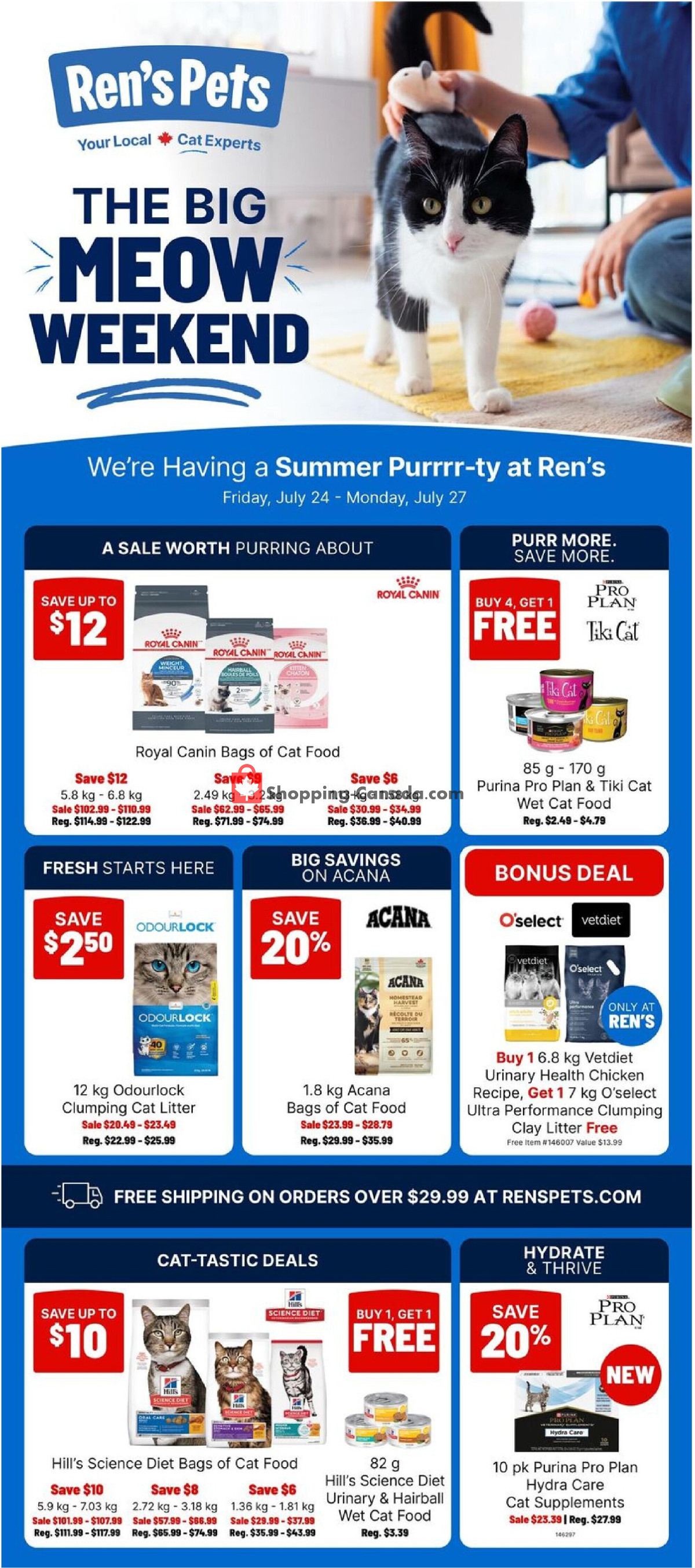 Ren's Pets Depot flyer from Friday July 24, 2026 to Monday July 27, 2026 - page 1