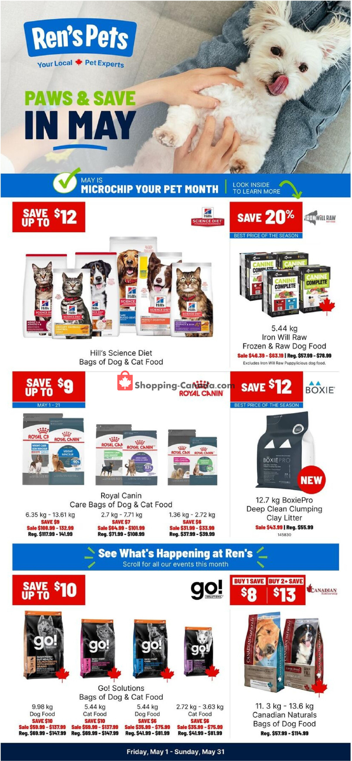 Ren's Pets Depot flyer from Friday May 1, 2026 to Sunday May 31, 2026 - page 1