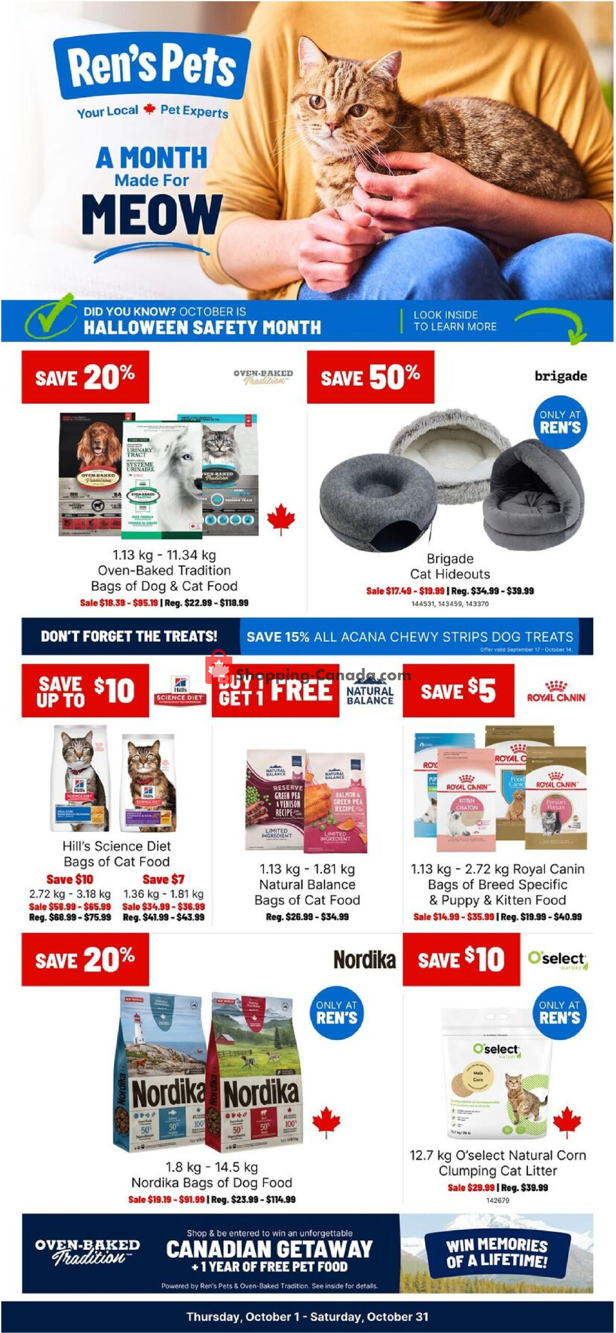 Ren's Pets Depot flyer from Thursday October 1, 2026 to Saturday October 31, 2026 - page 1