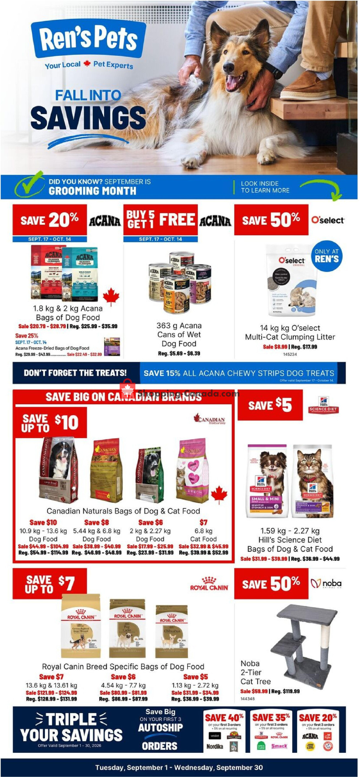 Ren's Pets Depot flyer from Tuesday September 1, 2026 to Wednesday September 30, 2026 - page 1
