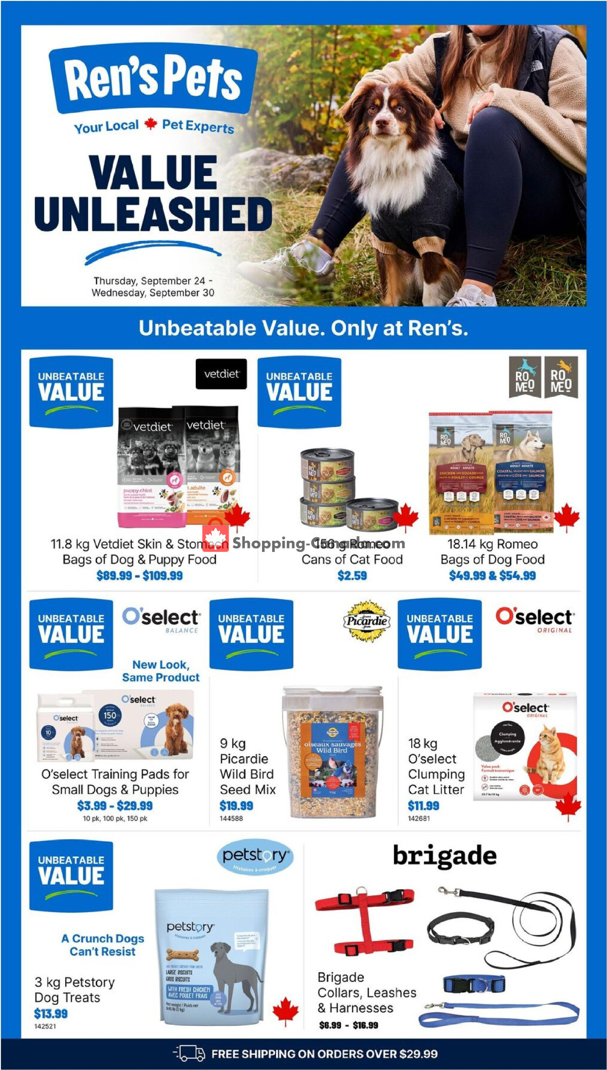 Ren's Pets Depot flyer from Thursday September 24, 2026 to Wednesday September 30, 2026 - page 1
