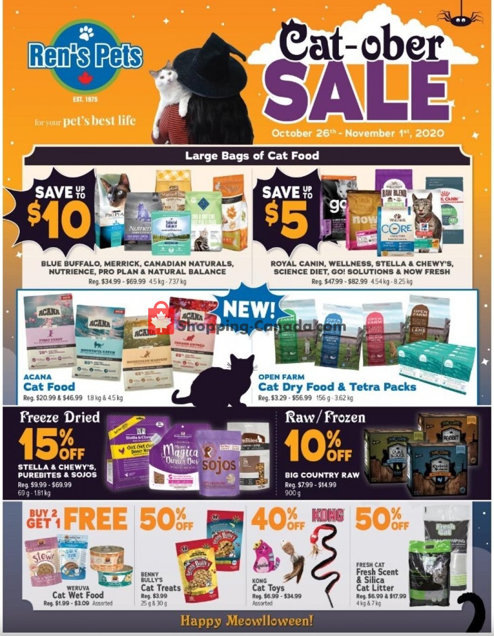 Ren's Pets Depot Canada, flyer (Catober Sale) October 26 November