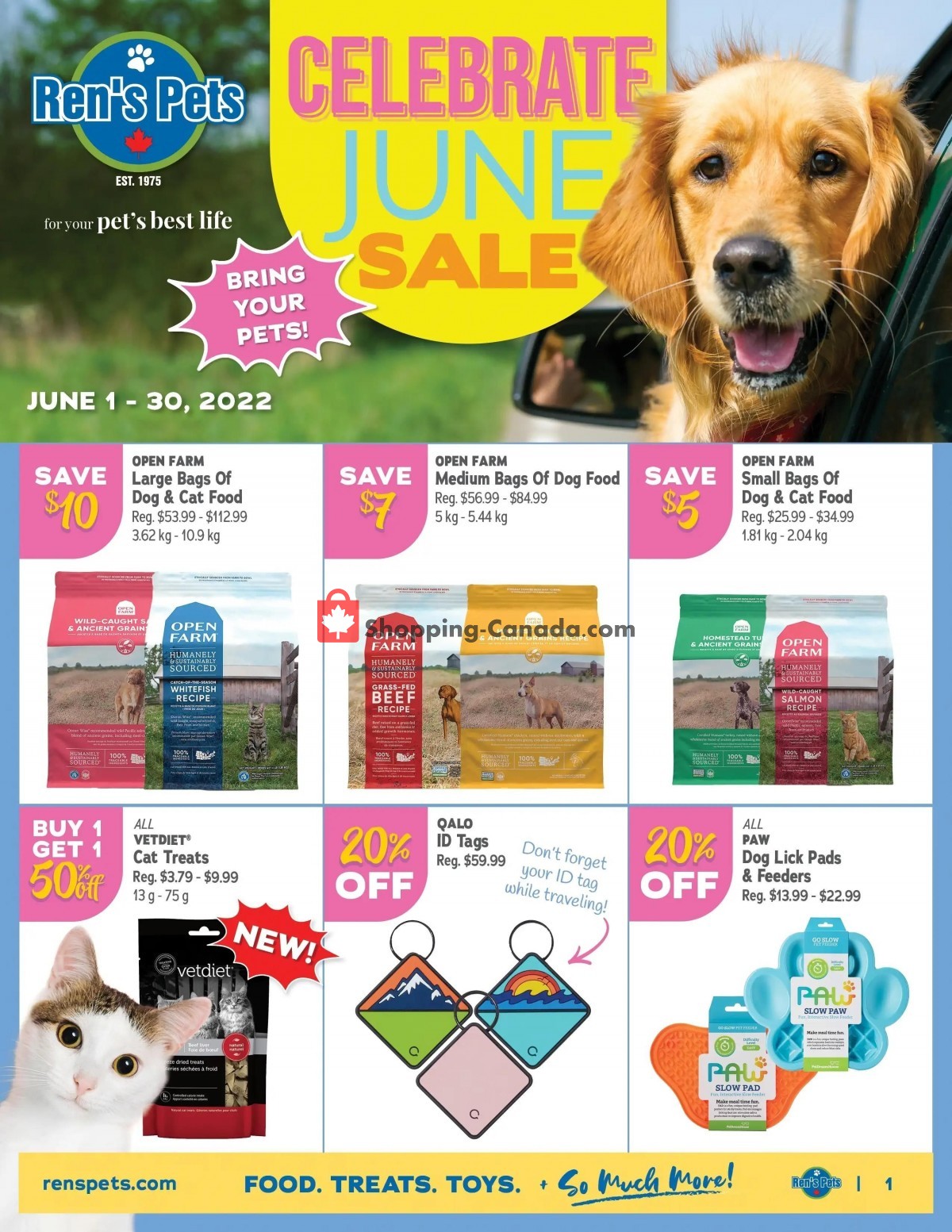 Ren's Pets Depot Canada, flyer (Celebrate June Sale) June 1 June