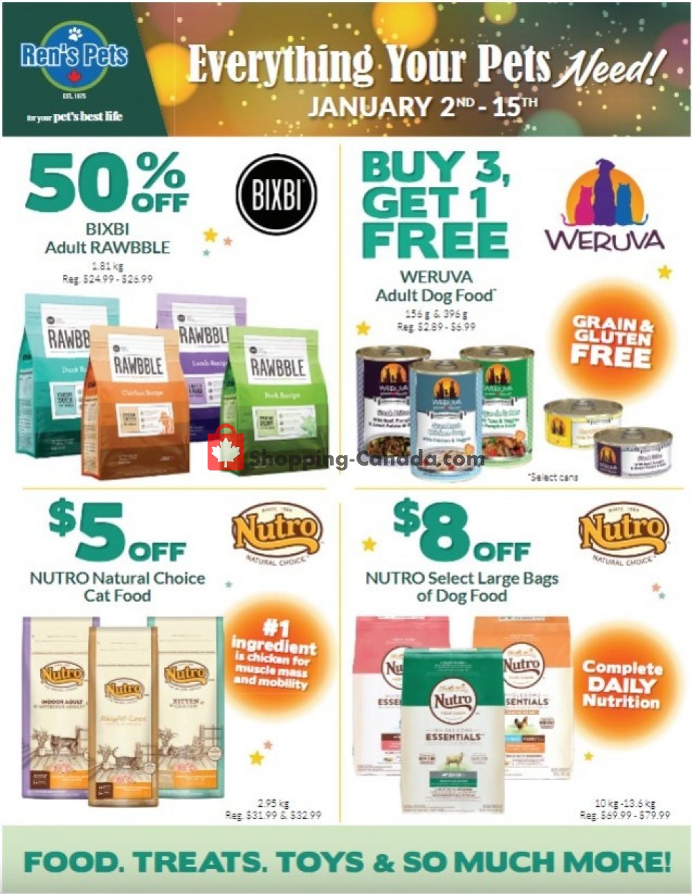 Ren's Pets Depot Canada, flyer (Everything Your Pets Need) January 2 January 15, 2020