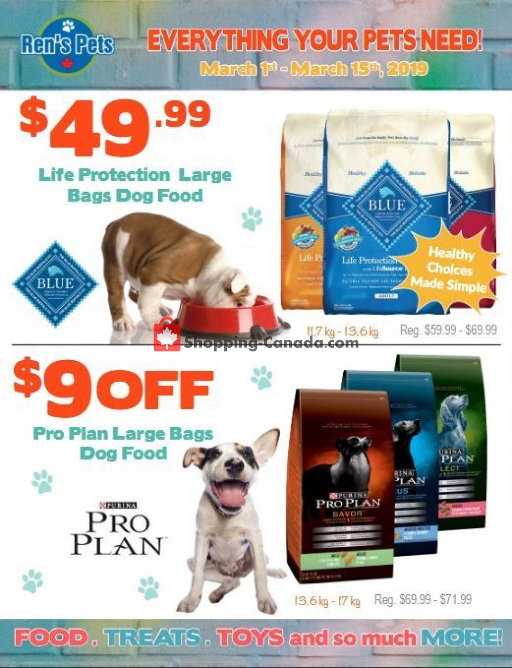 Ren's Pets Depot Canada, flyer March 1 March 15, 2019 Shopping Canada