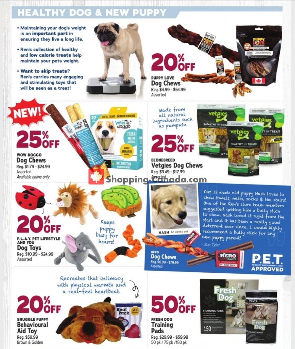 Ren's Pets Depot Canada, flyer (New Pet And Healthy Weight Month