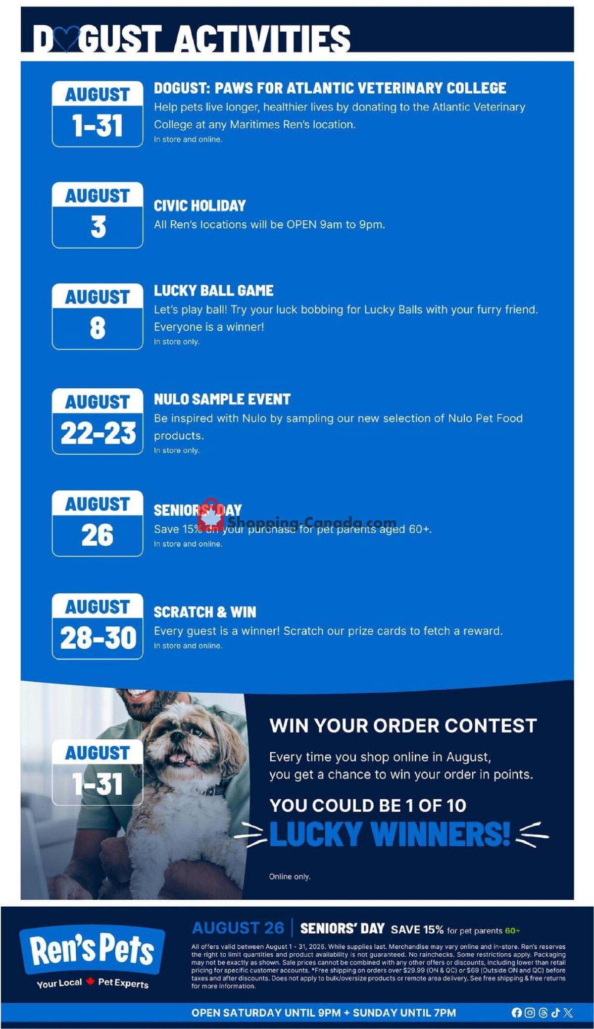 Ren's Pets Depot flyer from Saturday August 1, 2026 to Monday August 31, 2026 - page 7