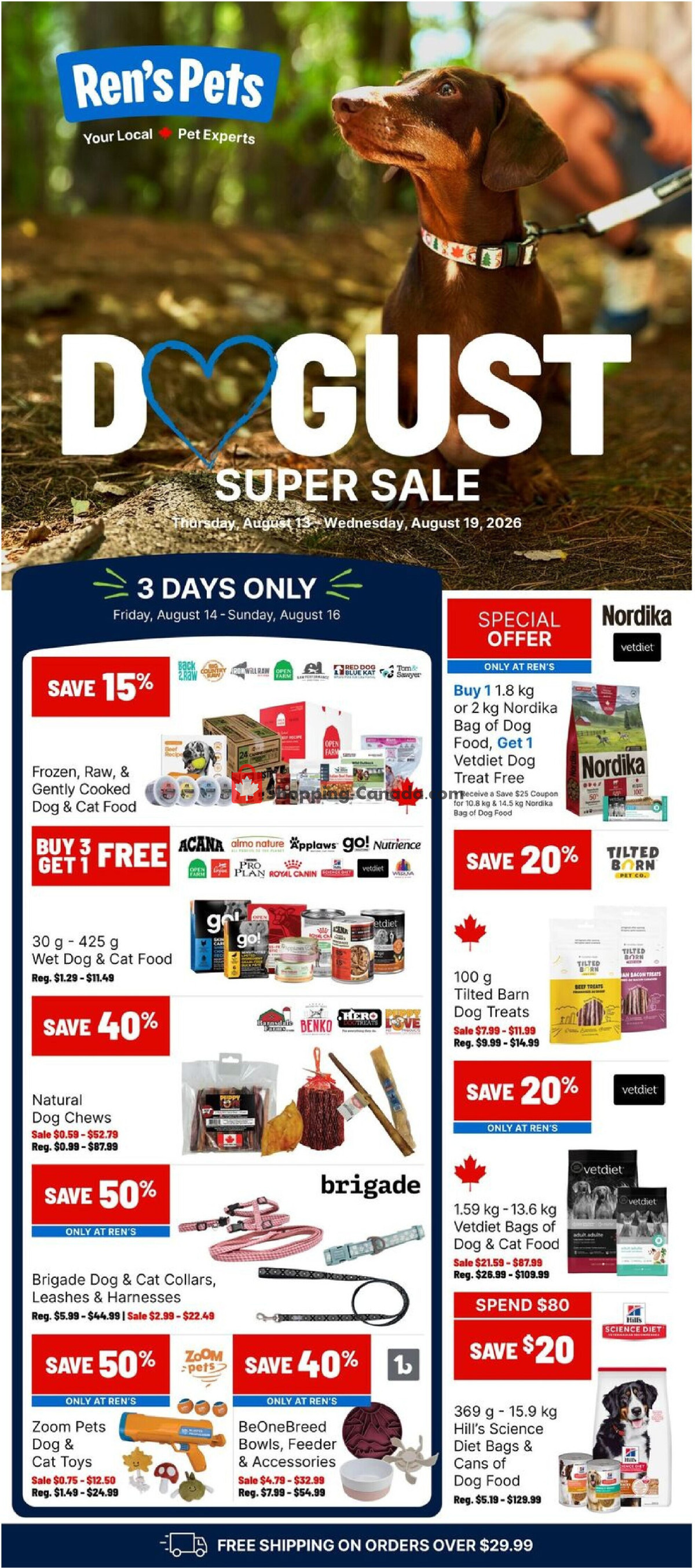 Ren's Pets Depot flyer from Thursday August 13, 2026 to Wednesday August 19, 2026 - page 1