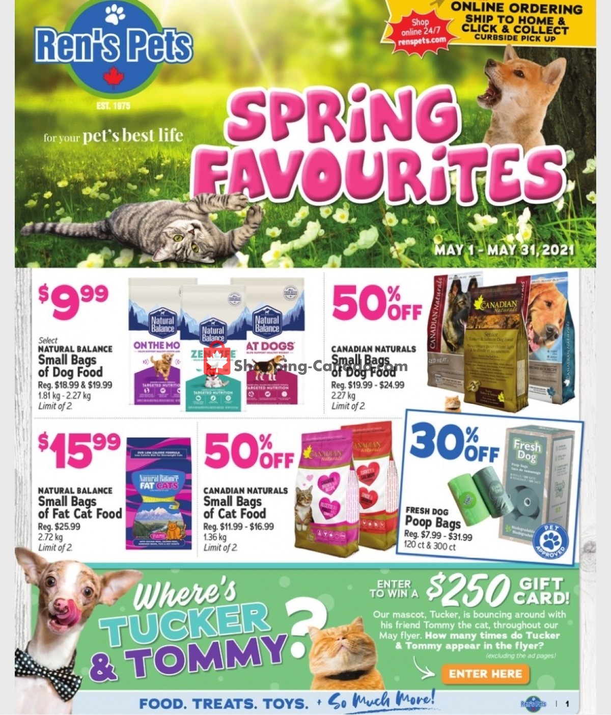 Ren's Pets Depot flyer from Saturday May 1, 2021 to Monday May 31, 2021 - page 1