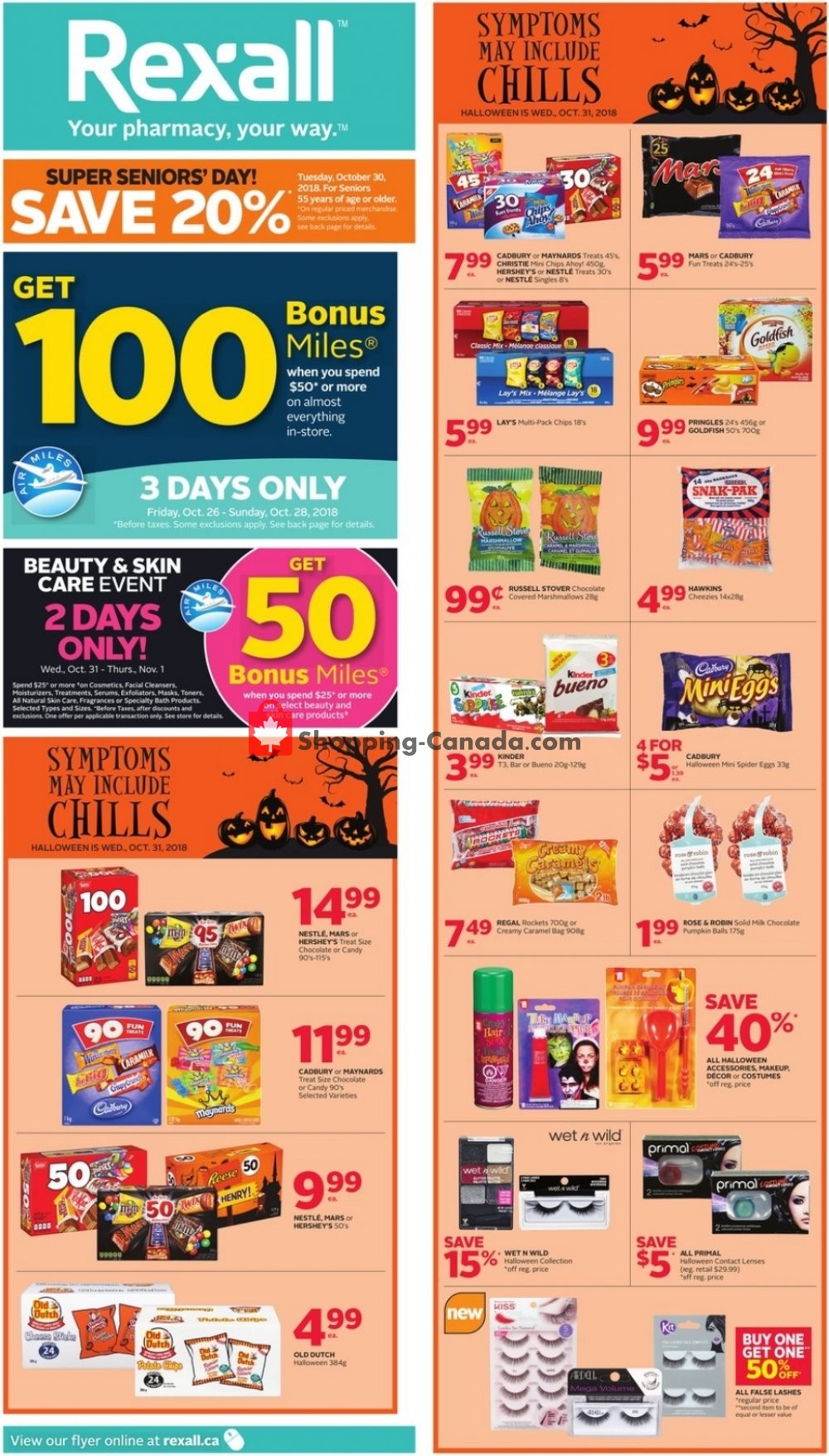 Rexall Drug Store flyer from Friday October 26, 2018 to Thursday November 1, 2018 - page 1