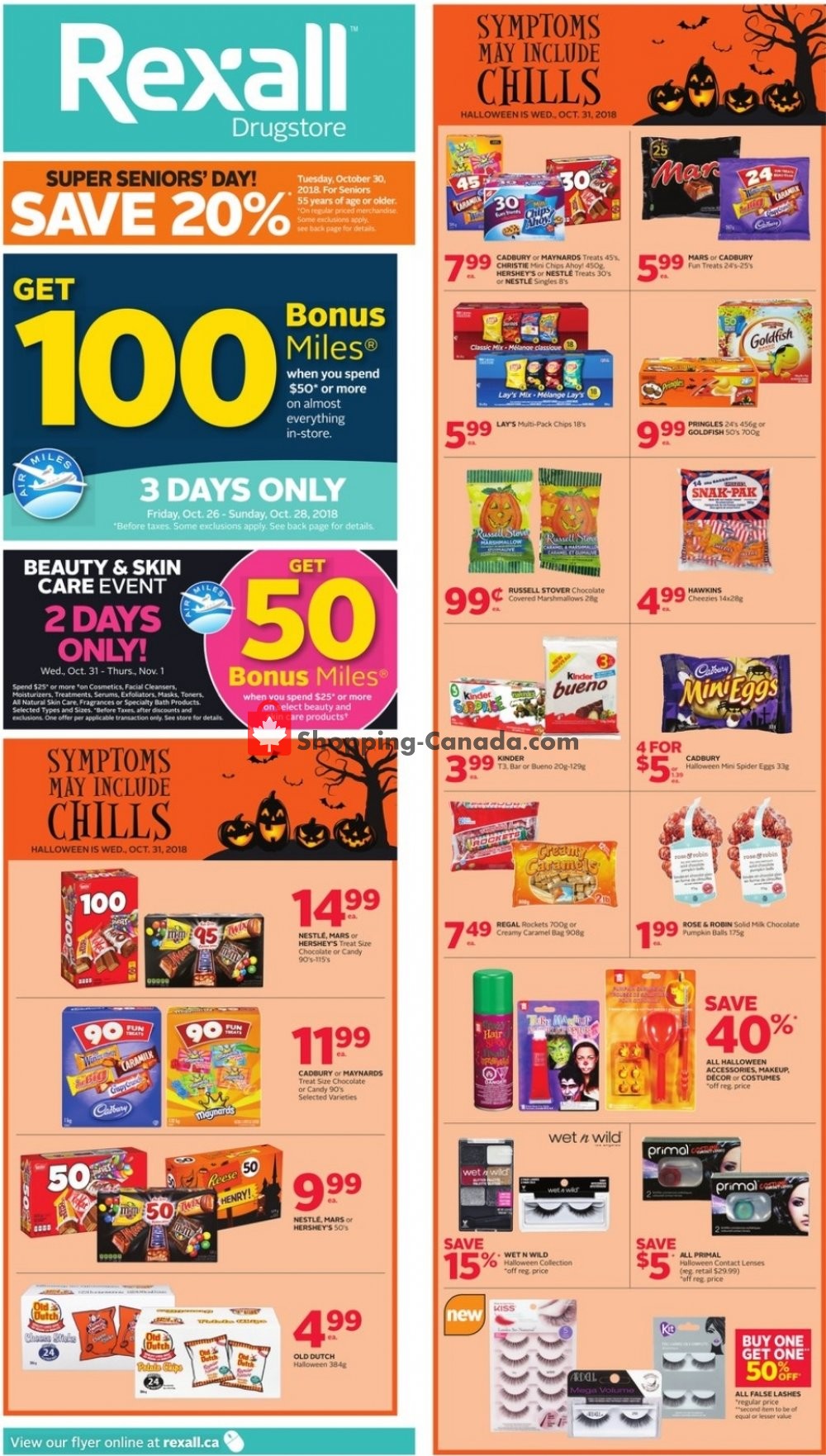 Rexall Drug Store flyer from Friday October 26, 2018 to Thursday November 1, 2018 - page 1