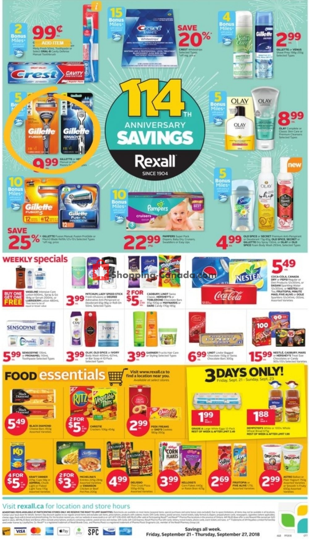 Rexall Drug Store flyer from Friday September 21, 2018 to Thursday September 27, 2018 - page 2