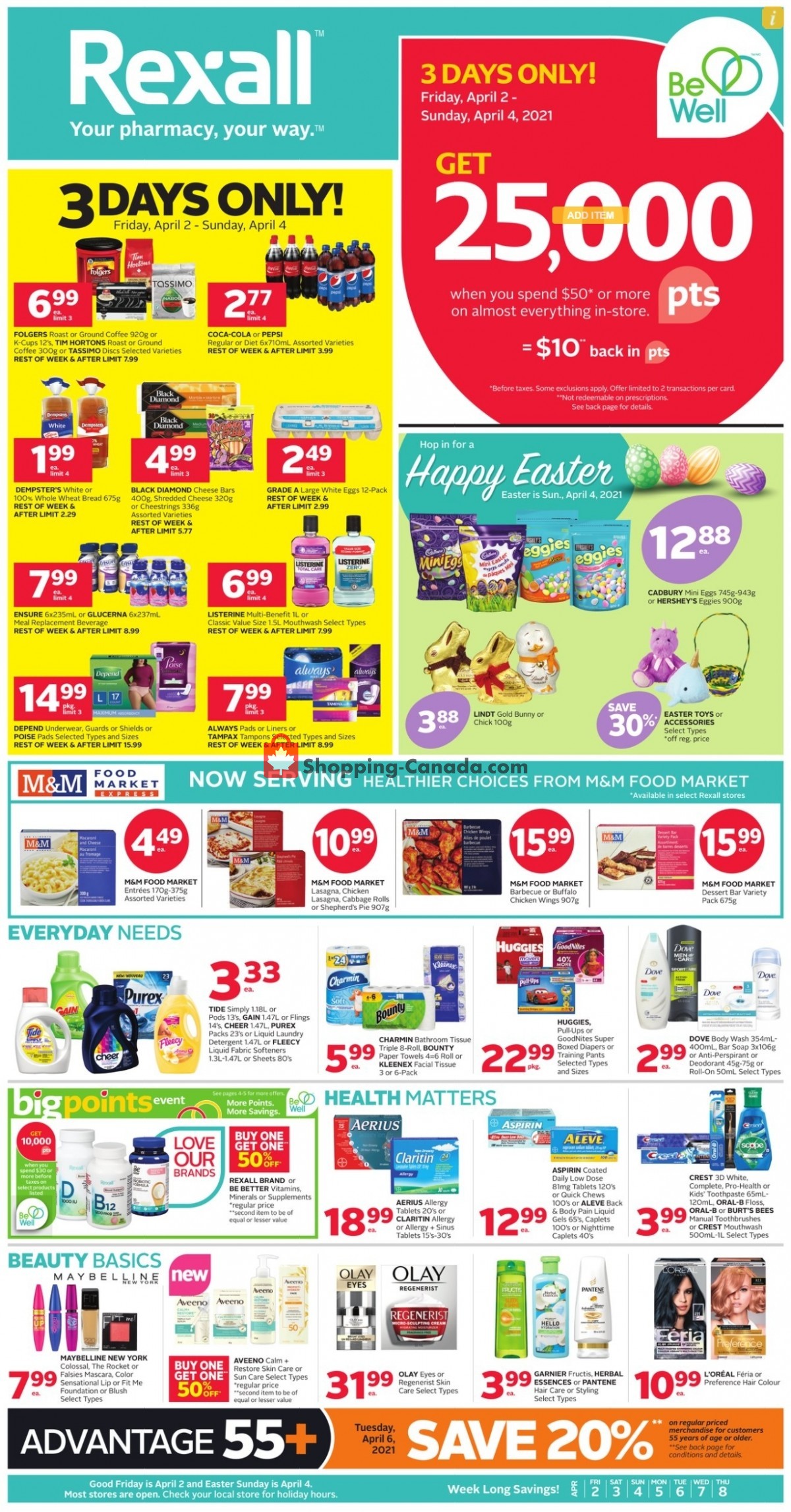 Rexall Drug Store flyer from Friday April 2, 2021 to Thursday April 8, 2021 - page 1