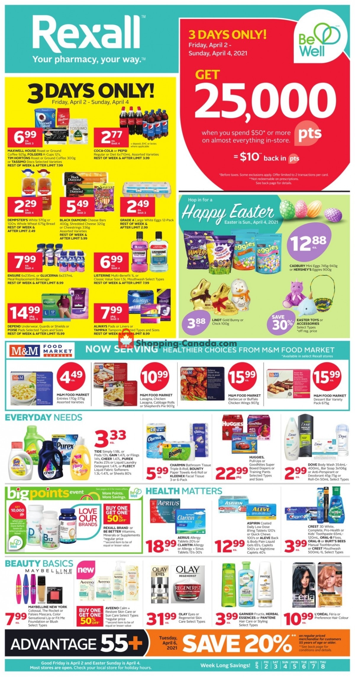 Rexall Drug Store flyer from Friday April 2, 2021 to Thursday April 8, 2021 - page 1