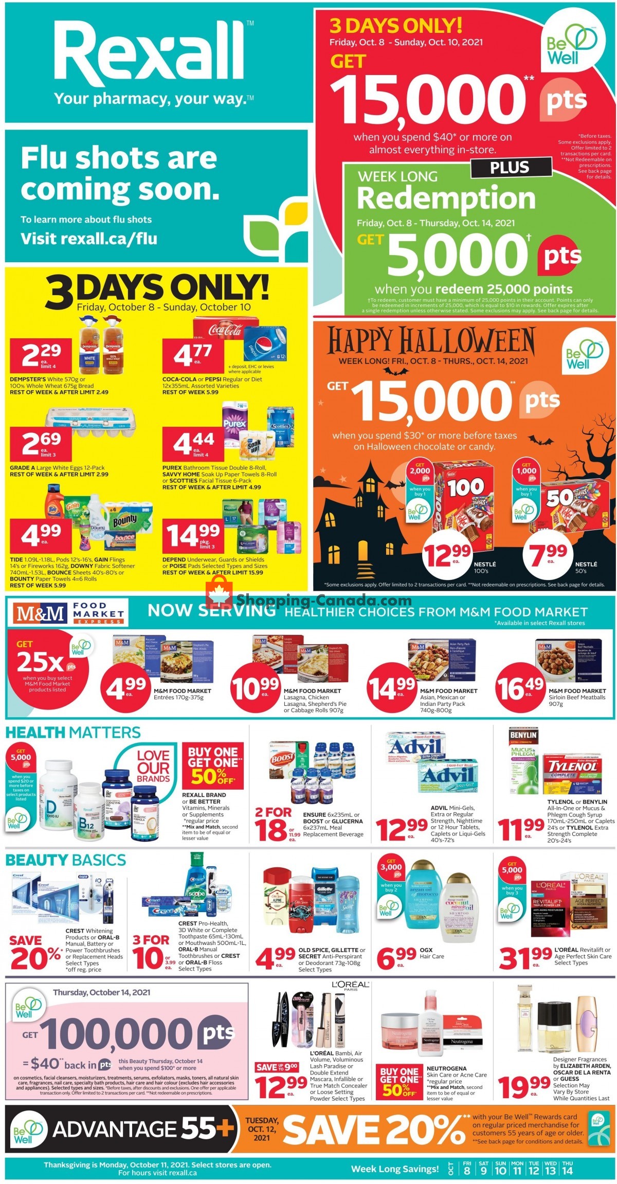 Rexall Drug Store flyer from Friday October 8, 2021 to Thursday October 14, 2021 - page 1