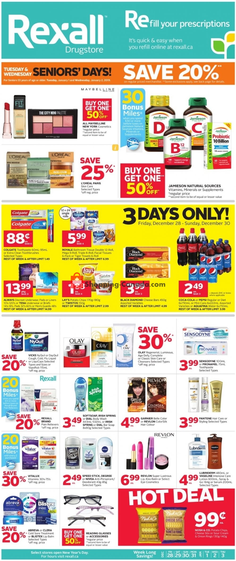 Rexall Drug Store flyer from Friday December 28, 2018 to Thursday January 3, 2019 - page 3