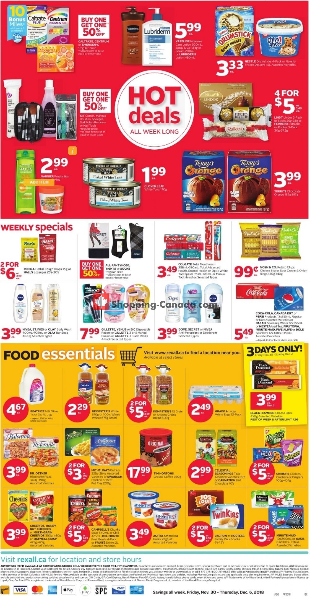 Rexall Drug Store flyer from Friday November 30, 2018 to Thursday December 6, 2018 - page 4