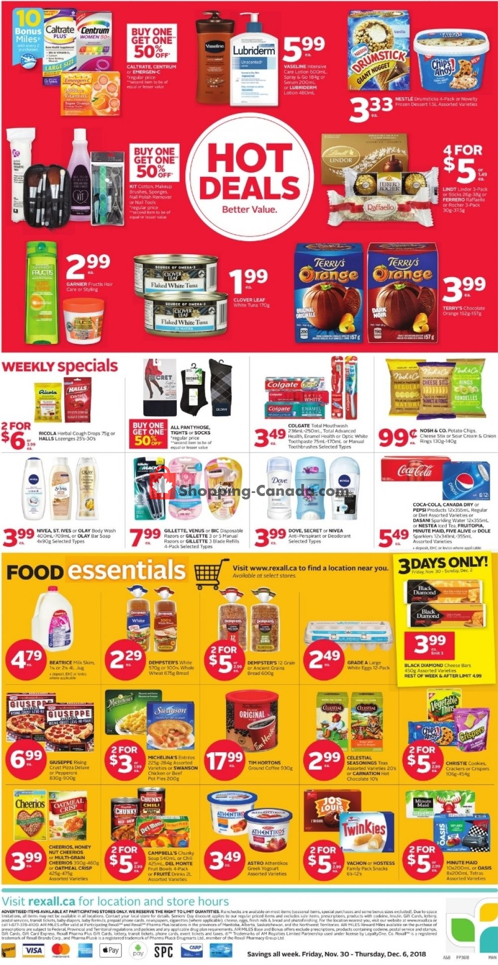 Rexall Drug Store flyer from Friday November 30, 2018 to Thursday December 6, 2018 - page 4