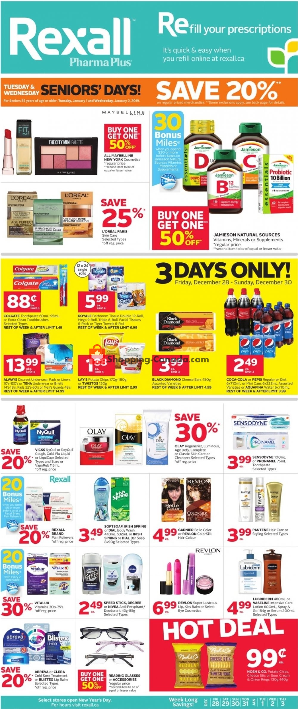 Rexall Drug Store flyer from Friday December 28, 2018 to Thursday January 3, 2019 - page 3