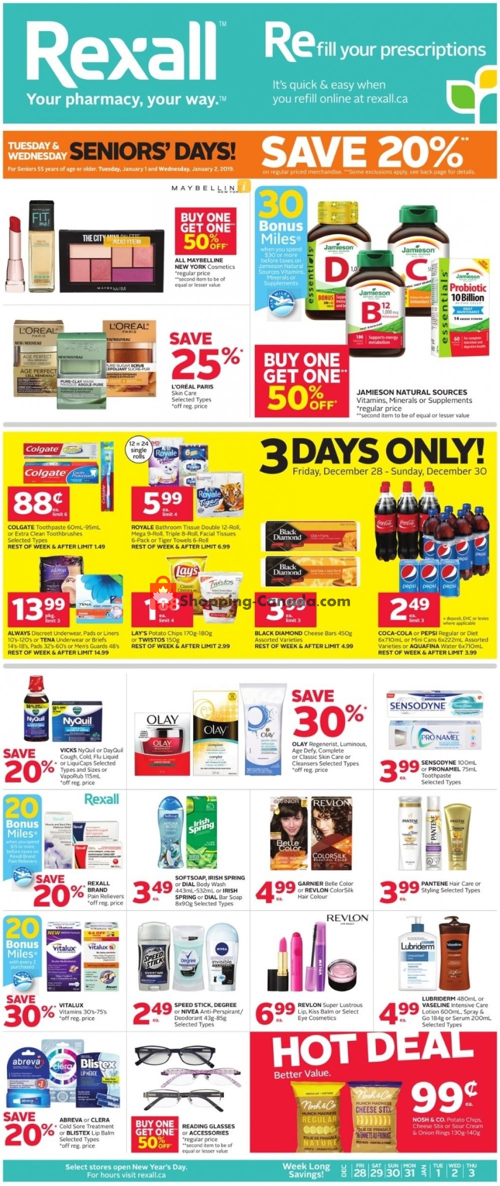 Rexall Drug Store flyer from Friday December 28, 2018 to Thursday January 3, 2019 - page 3