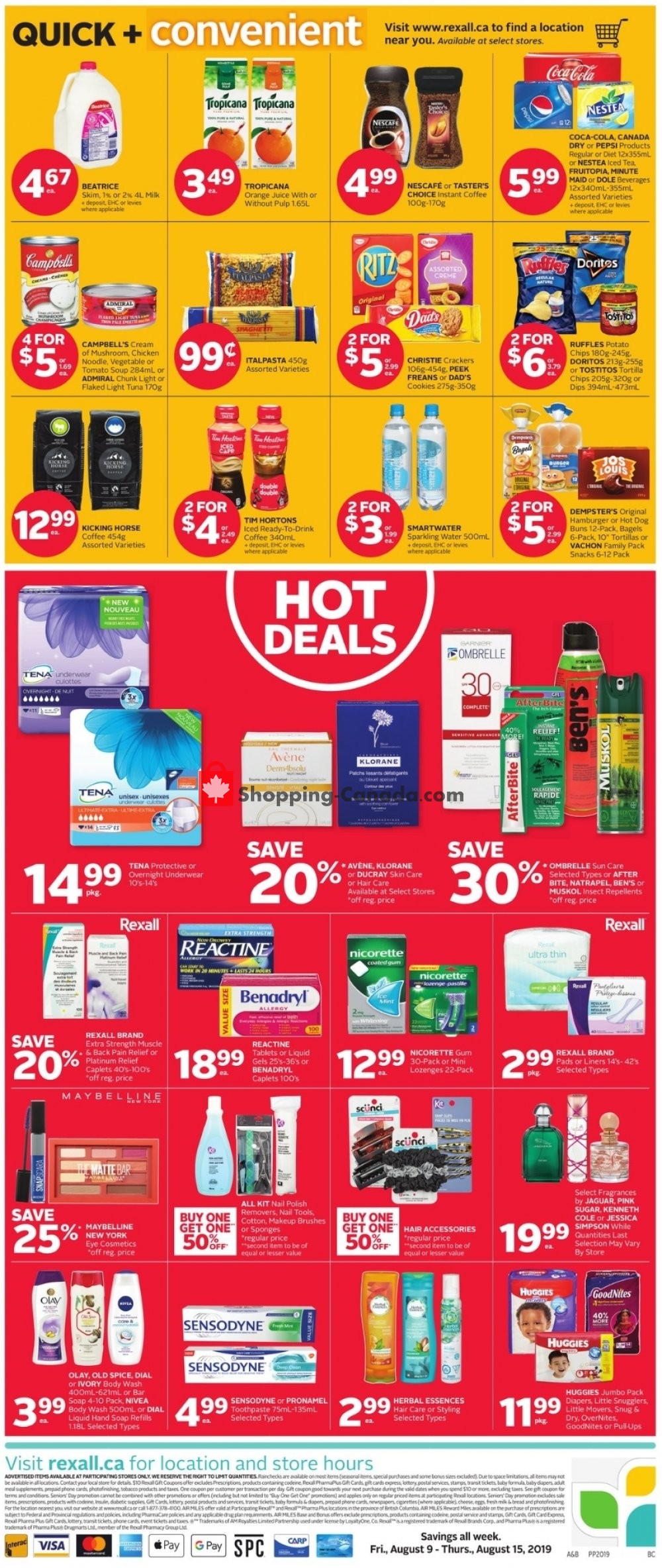 Rexall Drug Store flyer from Friday August 9, 2019 to Thursday August 15, 2019 - page 2