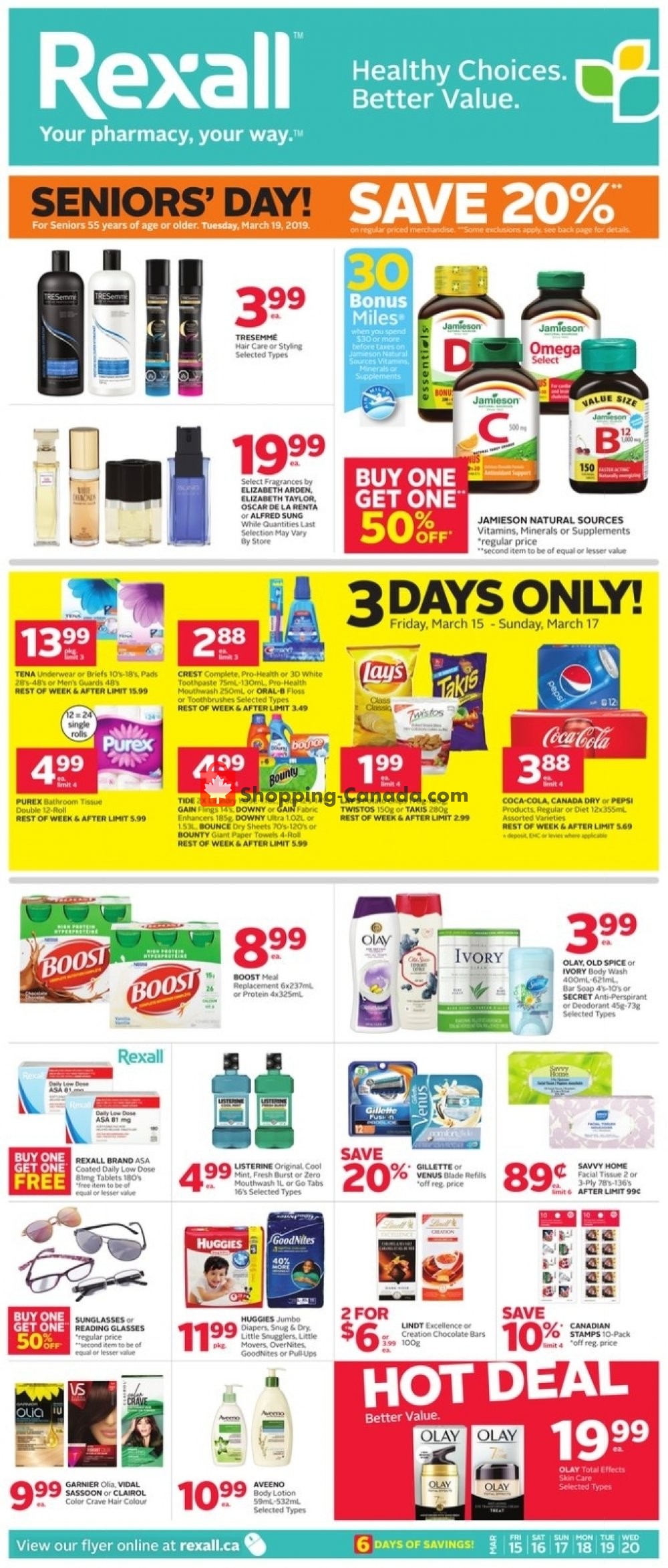 Rexall Drug Store flyer from Friday March 15, 2019 to Wednesday March 20, 2019 - page 3