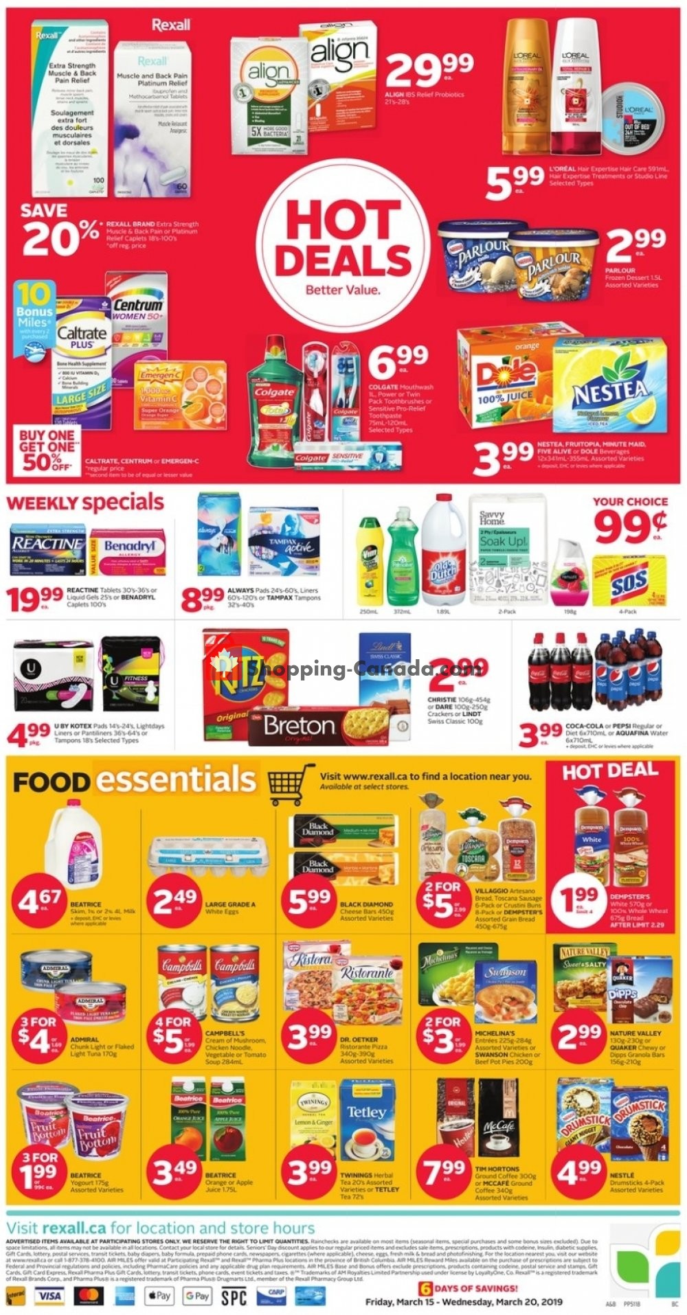 Rexall Drug Store flyer from Friday March 15, 2019 to Wednesday March 20, 2019 - page 4