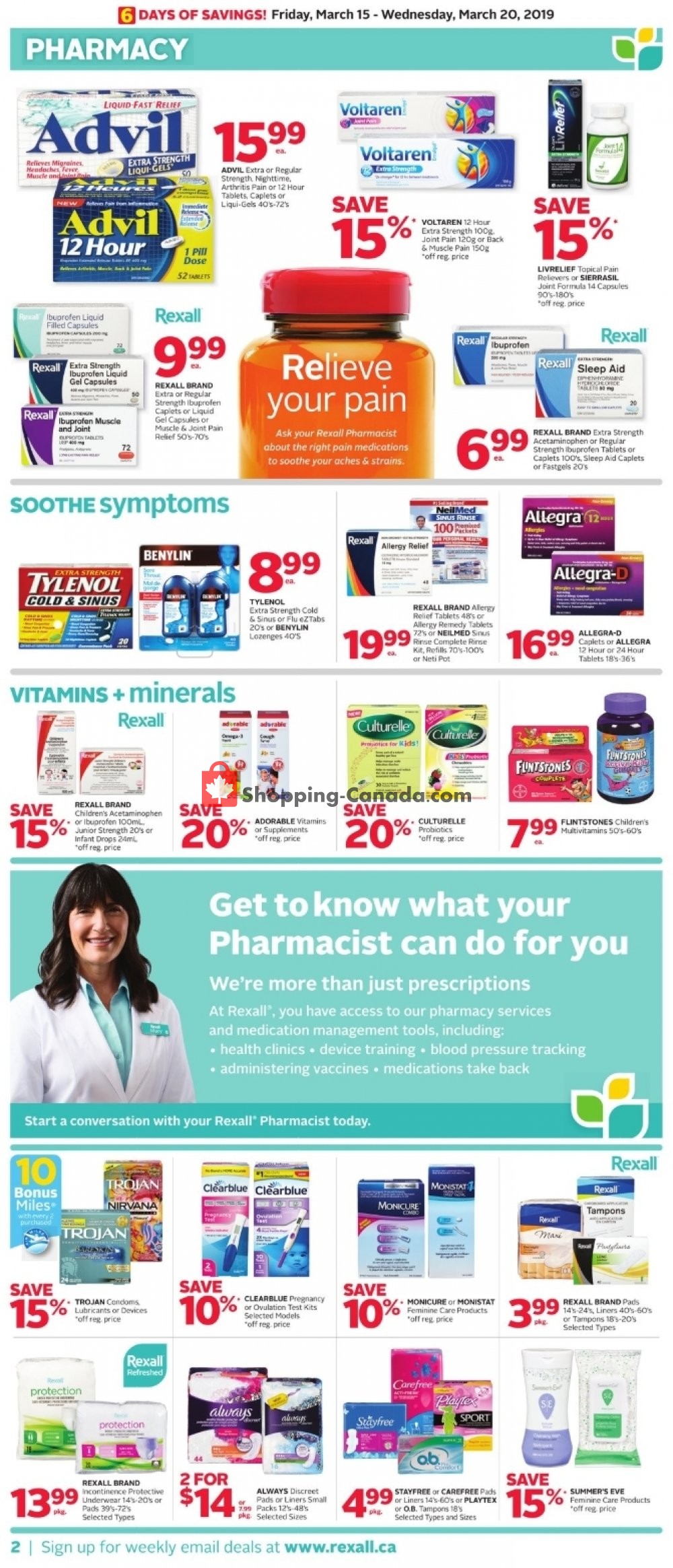 Rexall Drug Store flyer from Friday March 15, 2019 to Wednesday March 20, 2019 - page 5