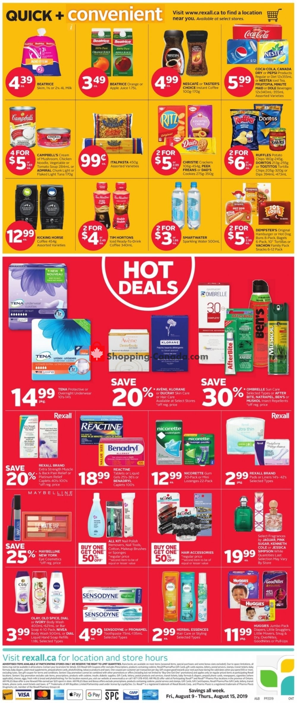 Rexall Drug Store flyer from Friday August 9, 2019 to Thursday August 15, 2019 - page 2
