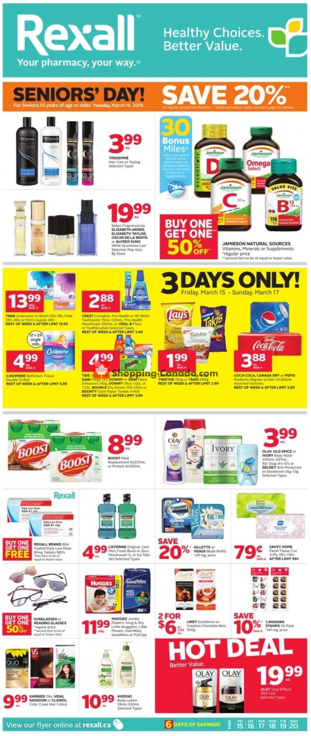 Rexall Drug Store flyer from Friday March 15, 2019 to Wednesday March 20, 2019 - page 3