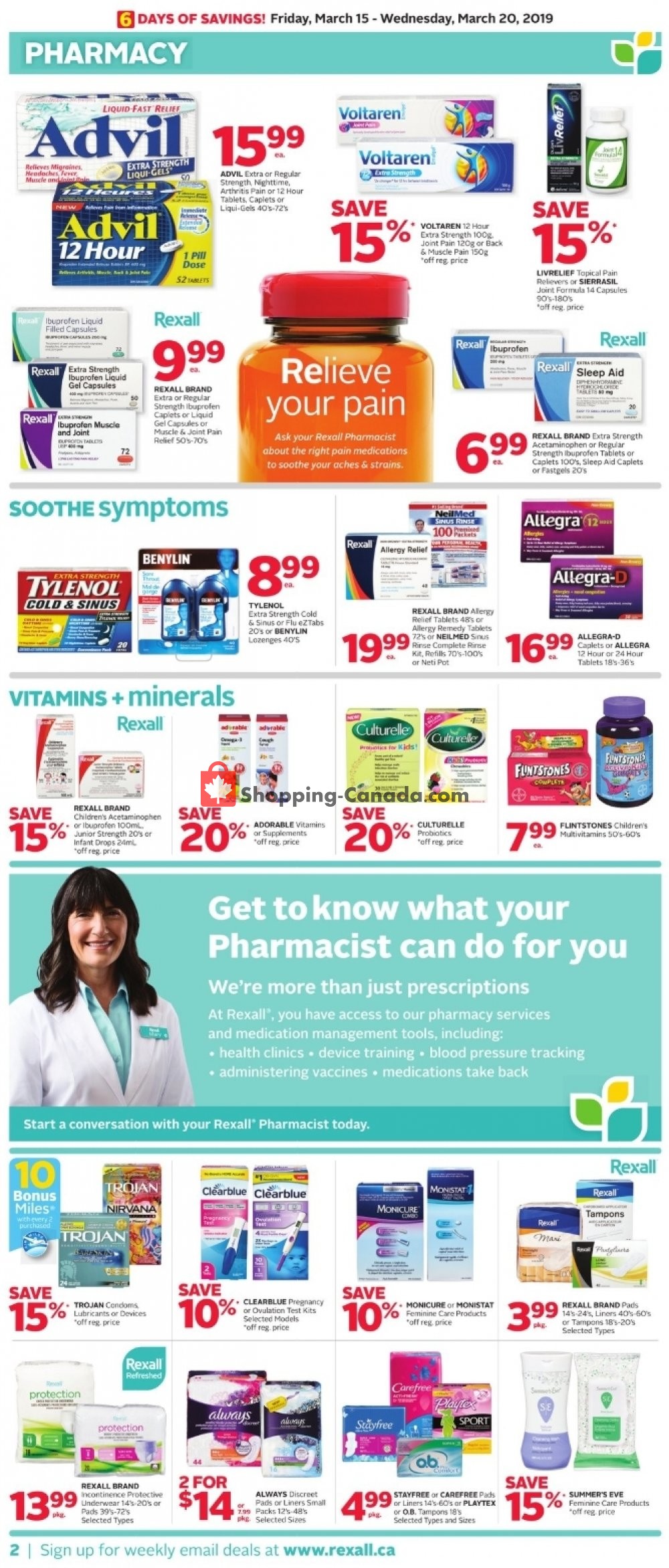Rexall Drug Store flyer from Friday March 15, 2019 to Wednesday March 20, 2019 - page 5