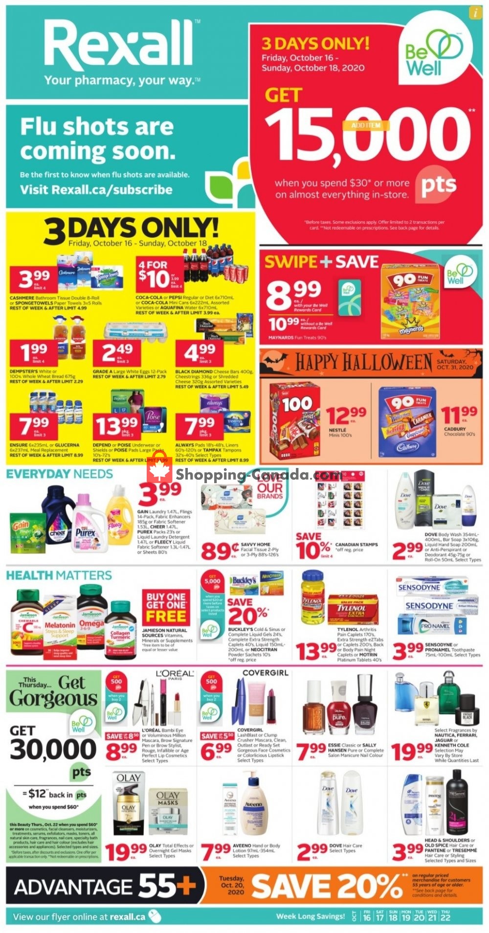 Rexall Drug Store flyer from Friday October 16, 2020 to Thursday October 22, 2020 - page 1