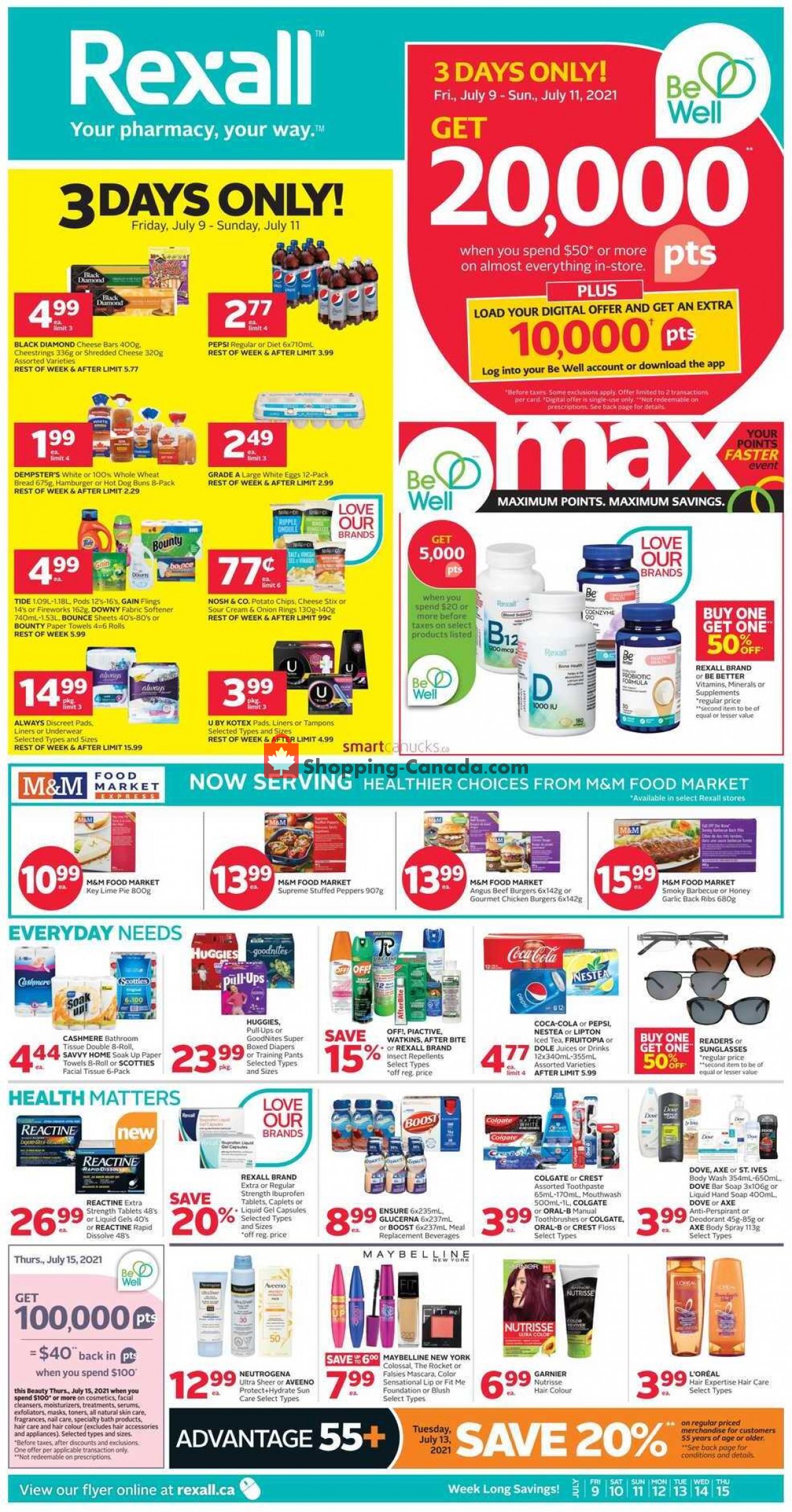 Rexall Drug Store flyer from Thursday September 9, 2021 to Wednesday September 15, 2021 - page 1