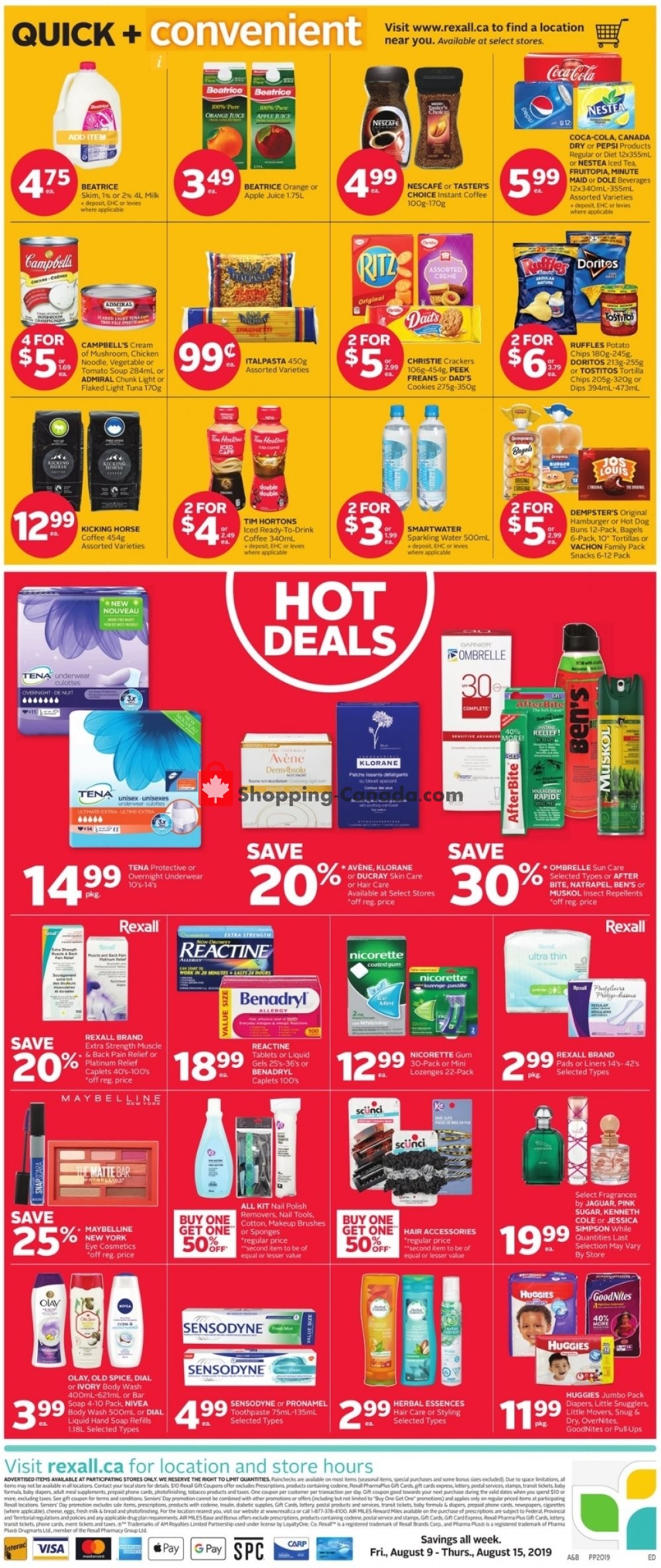 Rexall Drug Store flyer from Friday August 9, 2019 to Thursday August 15, 2019 - page 2