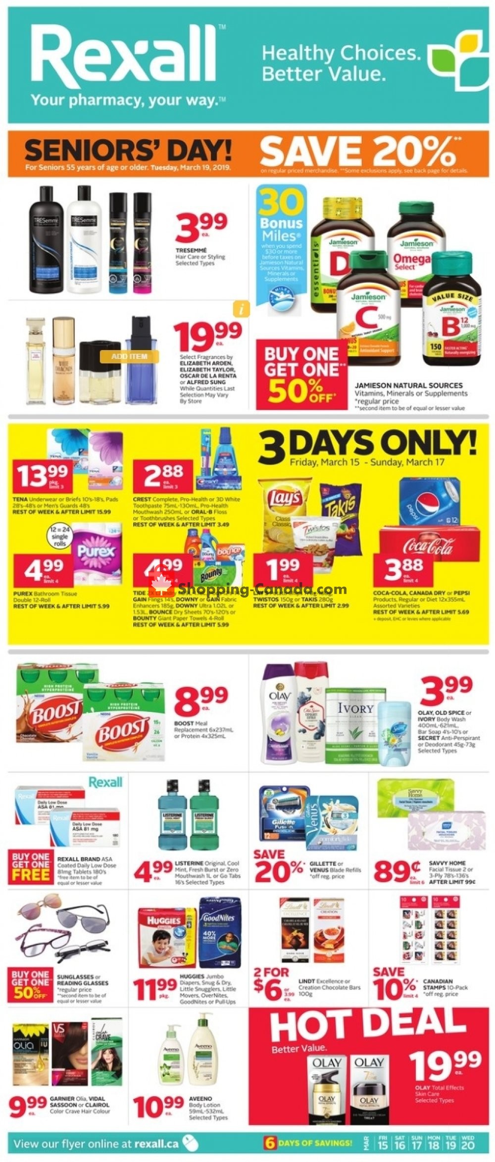 Rexall Drug Store flyer from Friday March 15, 2019 to Wednesday March 20, 2019 - page 3