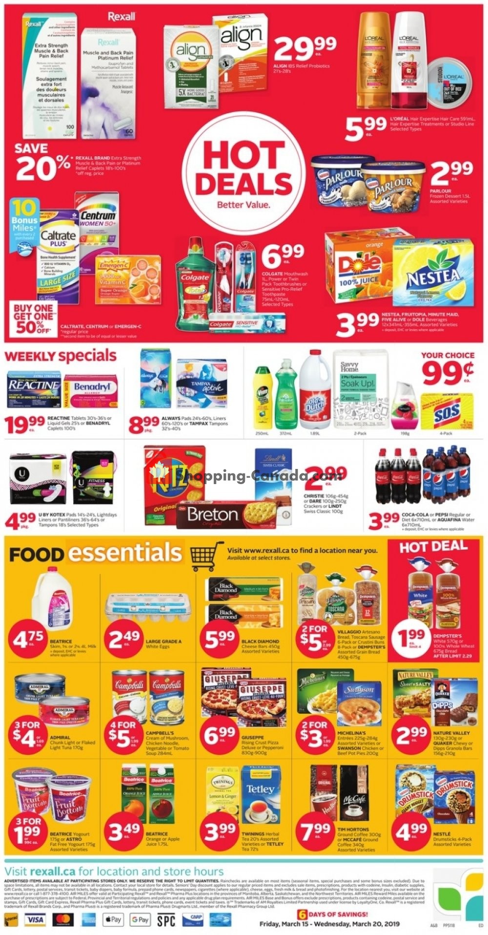 Rexall Drug Store flyer from Friday March 15, 2019 to Wednesday March 20, 2019 - page 4