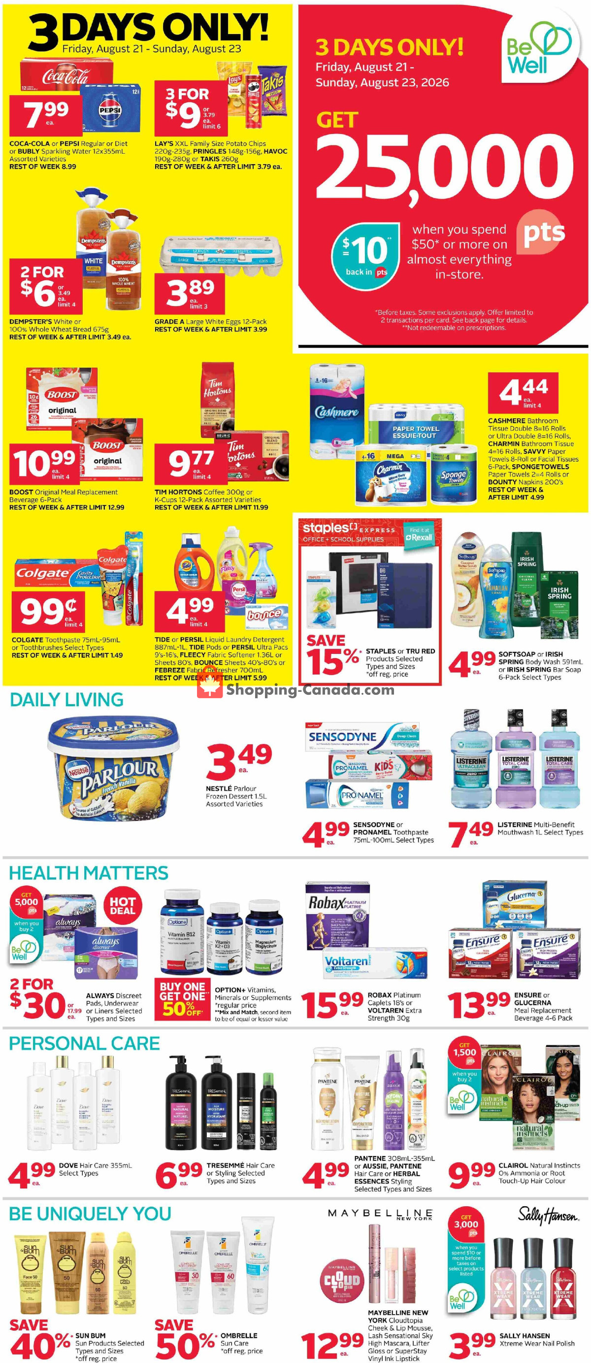 Rexall Drug Store flyer from Friday August 21, 2026 to Thursday August 27, 2026 - page 2