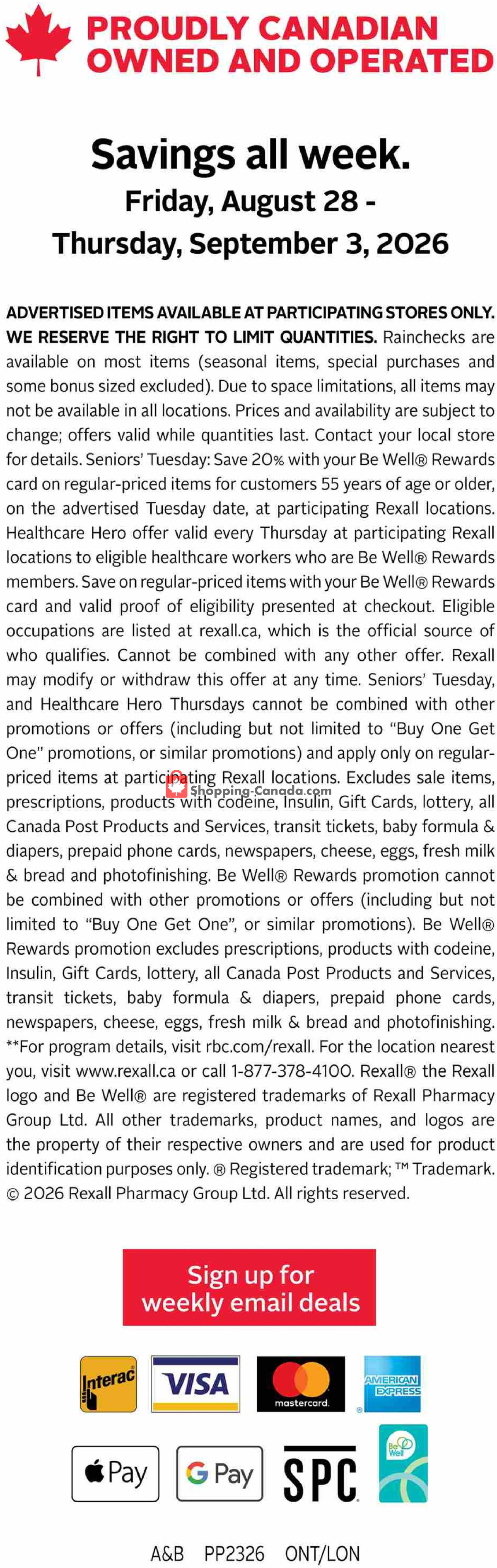 Rexall Drug Store flyer from Friday August 28, 2026 to Thursday September 3, 2026 - page 21