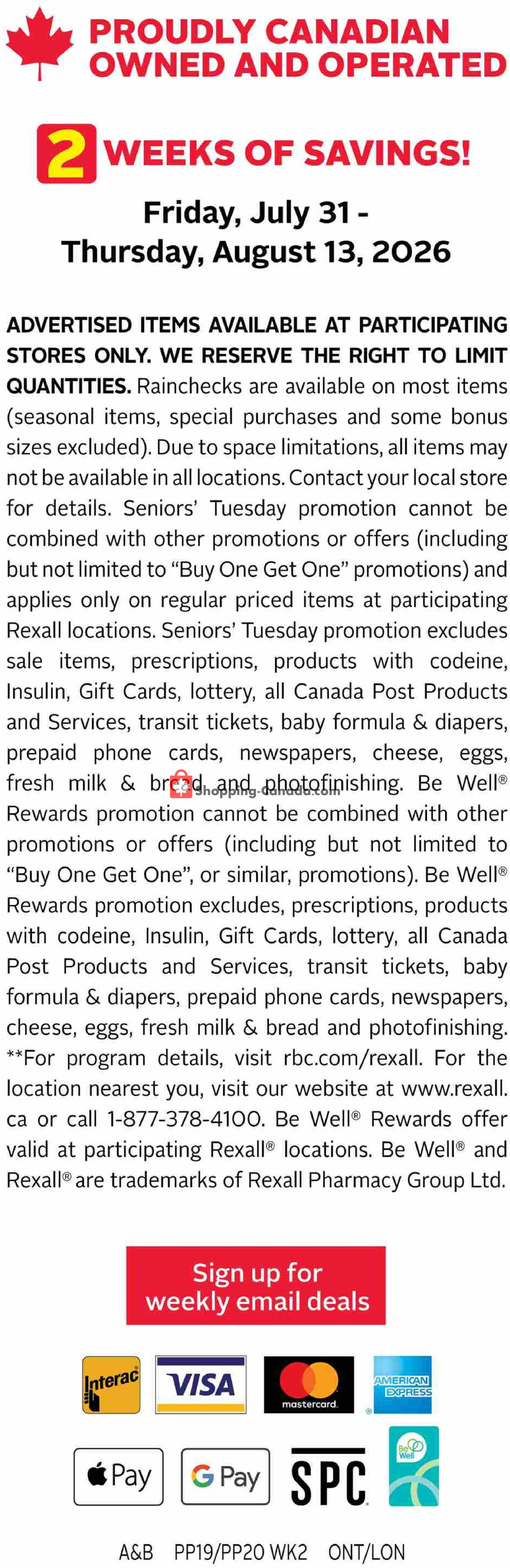 Rexall Drug Store flyer from Friday August 7, 2026 to Thursday August 13, 2026 - page 24