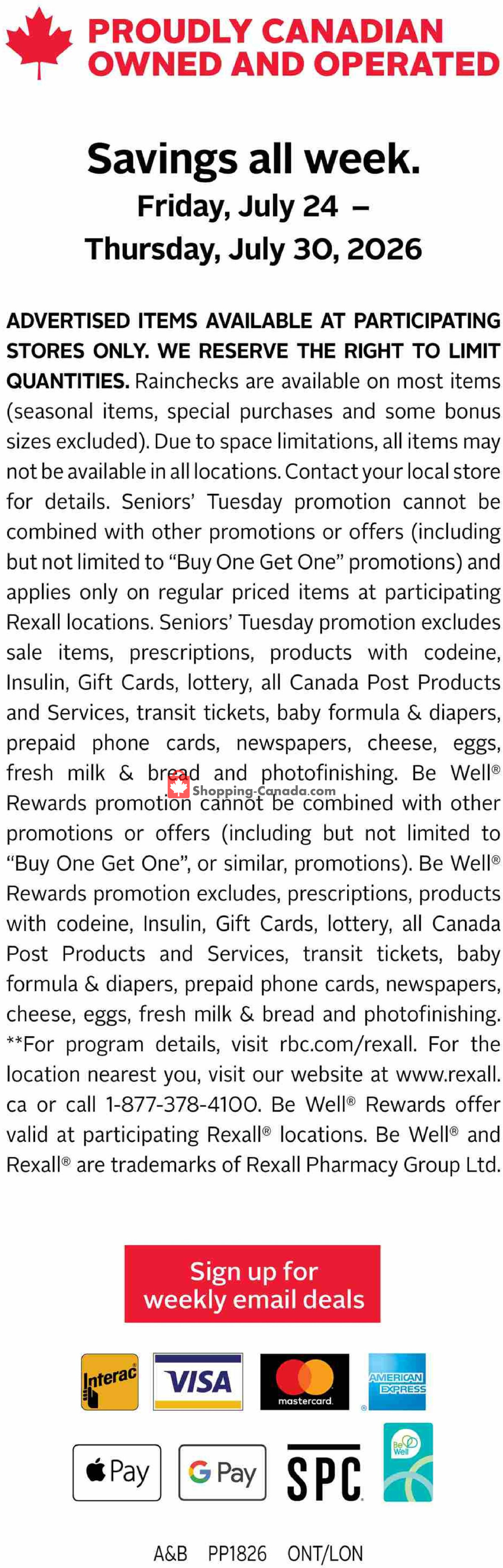 Rexall Drug Store flyer from Friday July 24, 2026 to Thursday July 30, 2026 - page 22