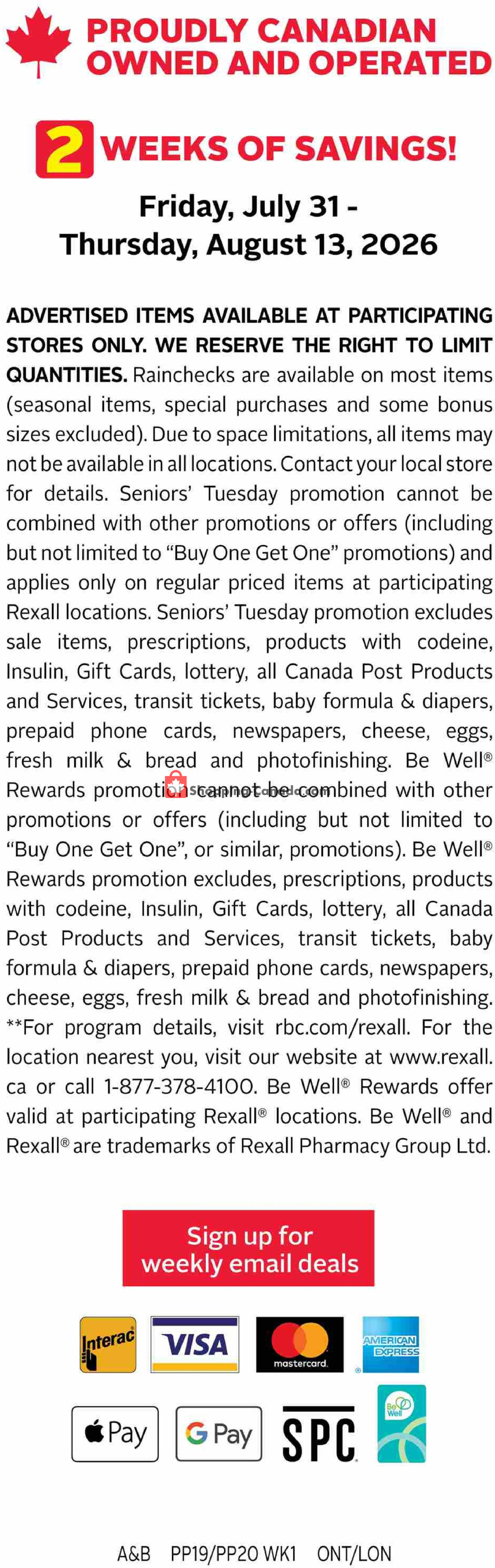 Rexall Drug Store flyer from Friday July 31, 2026 to Thursday August 13, 2026 - page 24