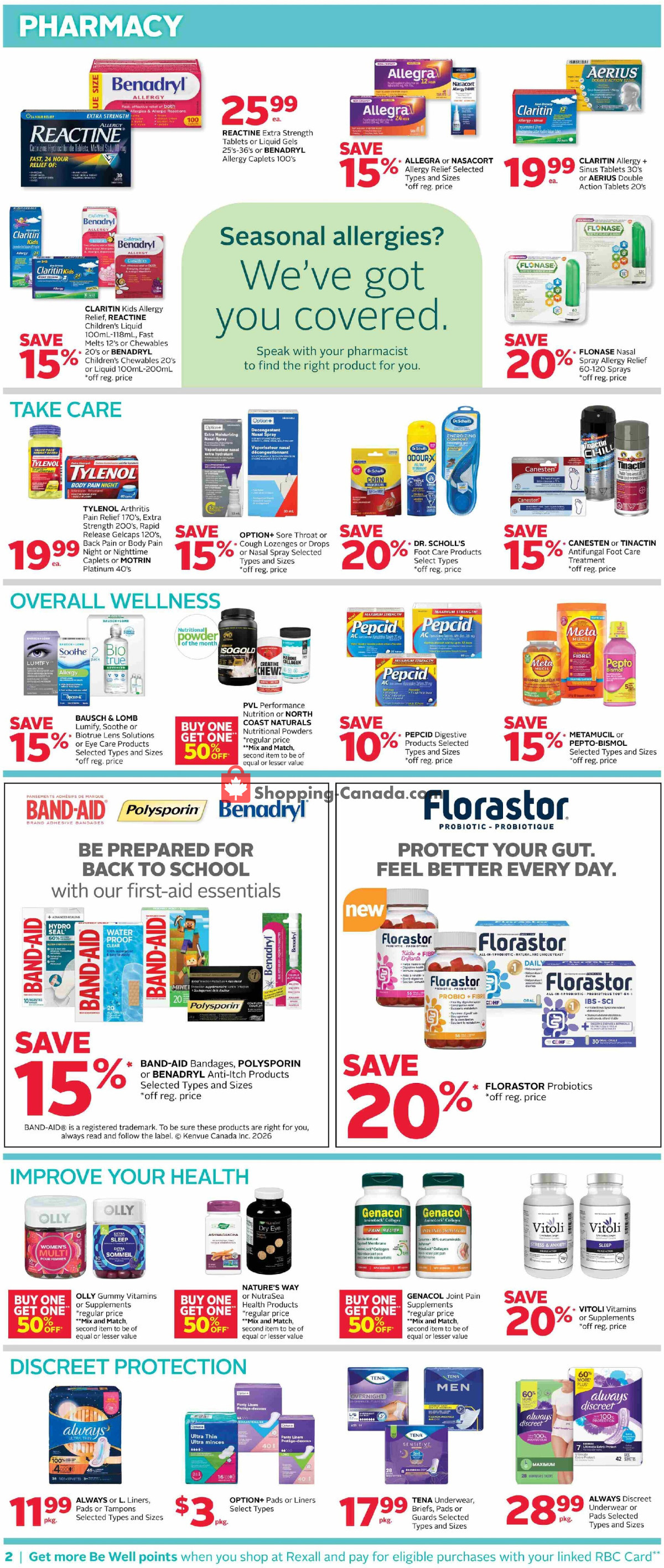 Rexall Drug Store flyer from Friday July 31, 2026 to Thursday August 13, 2026 - page 8