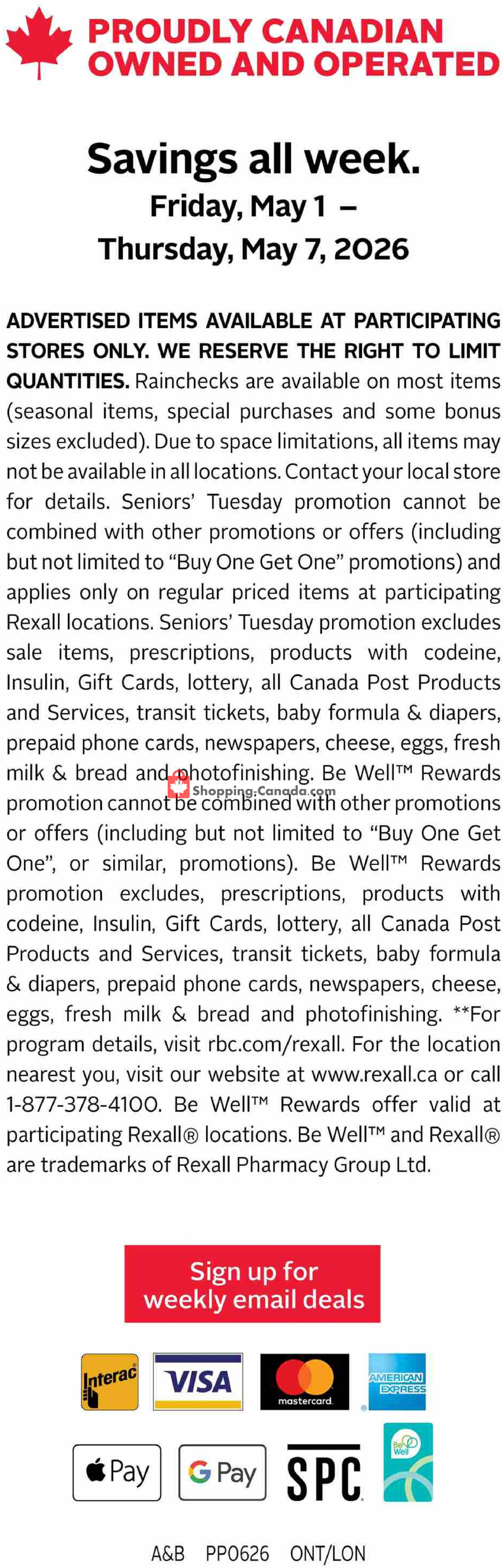 Rexall Drug Store flyer from Friday May 1, 2026 to Thursday May 7, 2026 - page 24