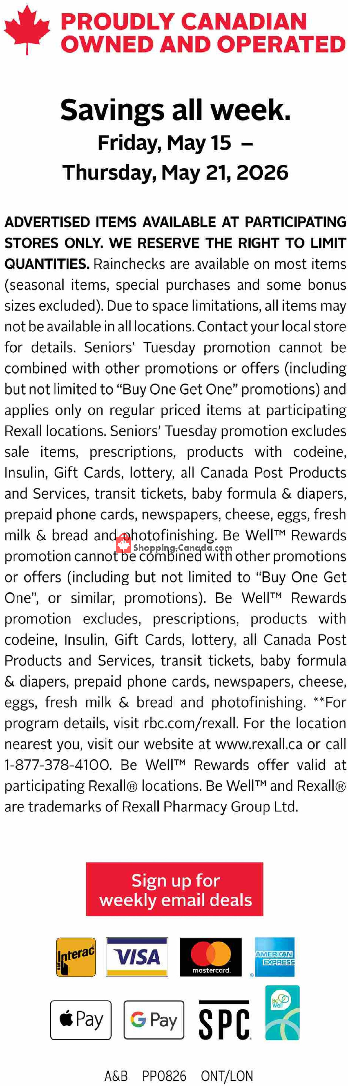 Rexall Drug Store flyer from Friday May 15, 2026 to Thursday May 21, 2026 - page 20