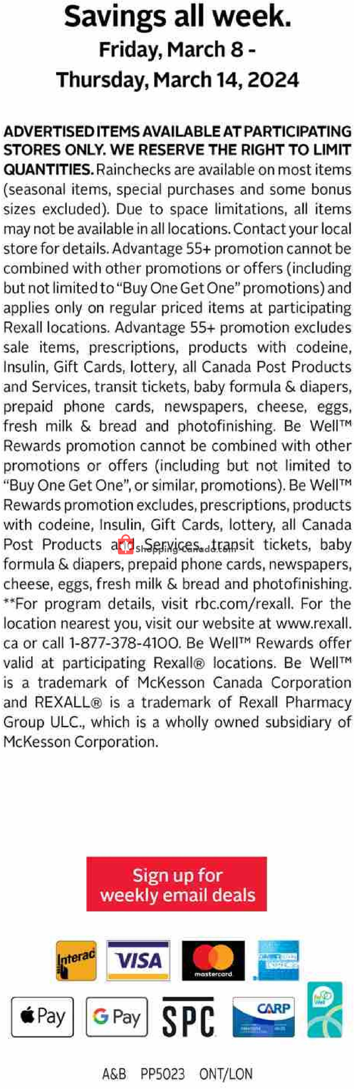 Rexall Drug Store flyer from Friday March 8, 2024 to Thursday March 14, 2024 - page 18