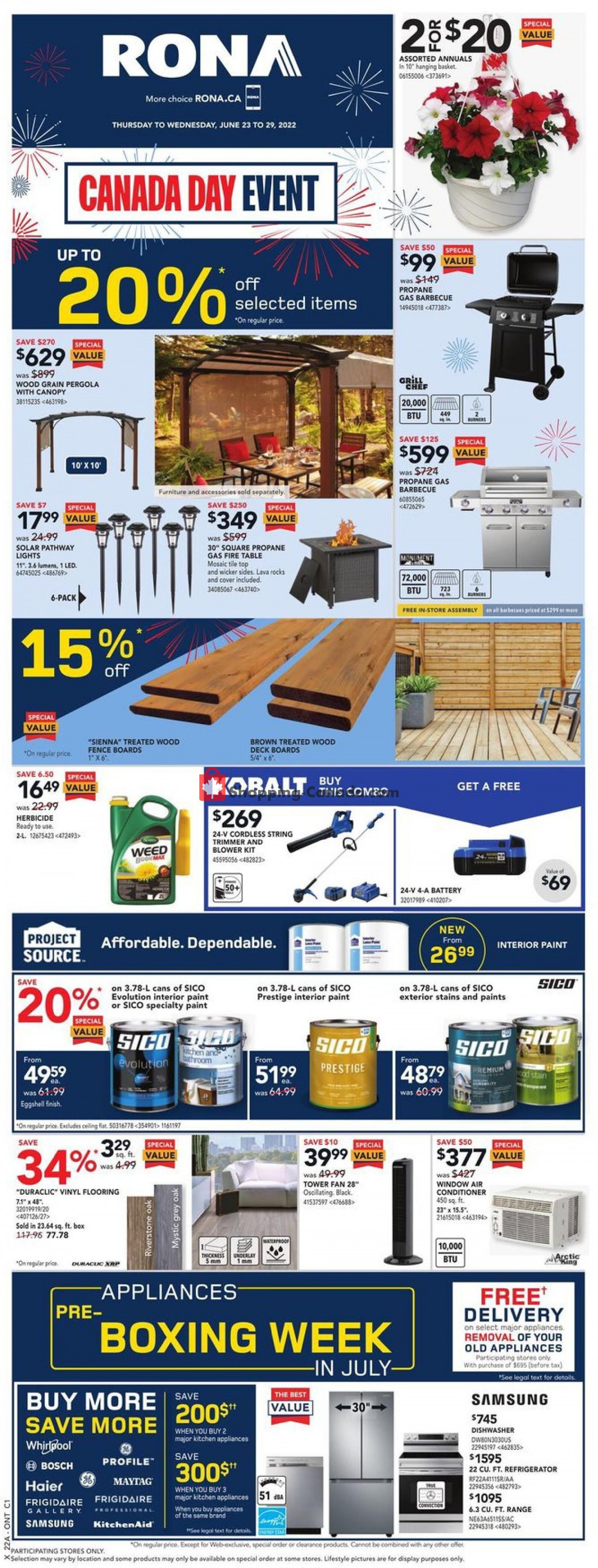 Rona Canada, flyer (14 days of savings ON) June 23 July 6, 2022
