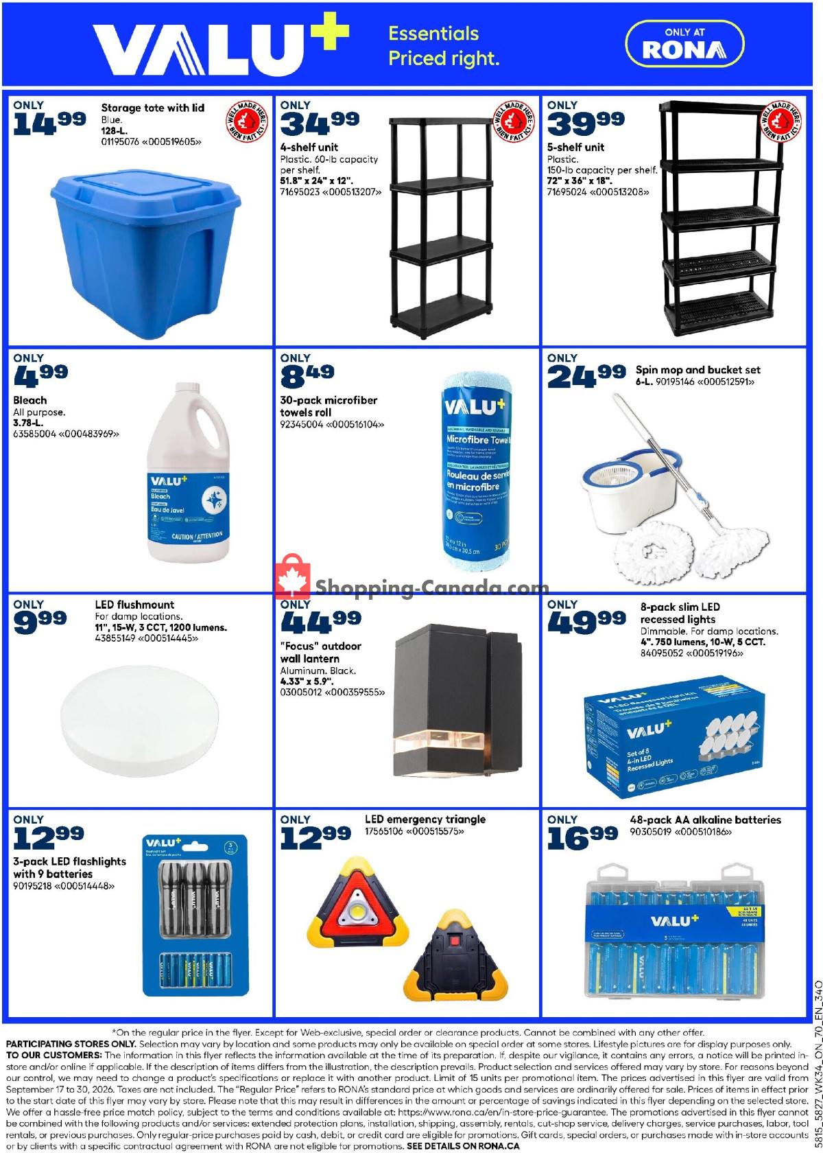 Rona flyer from Thursday September 17, 2026 to Wednesday September 30, 2026 - page 5