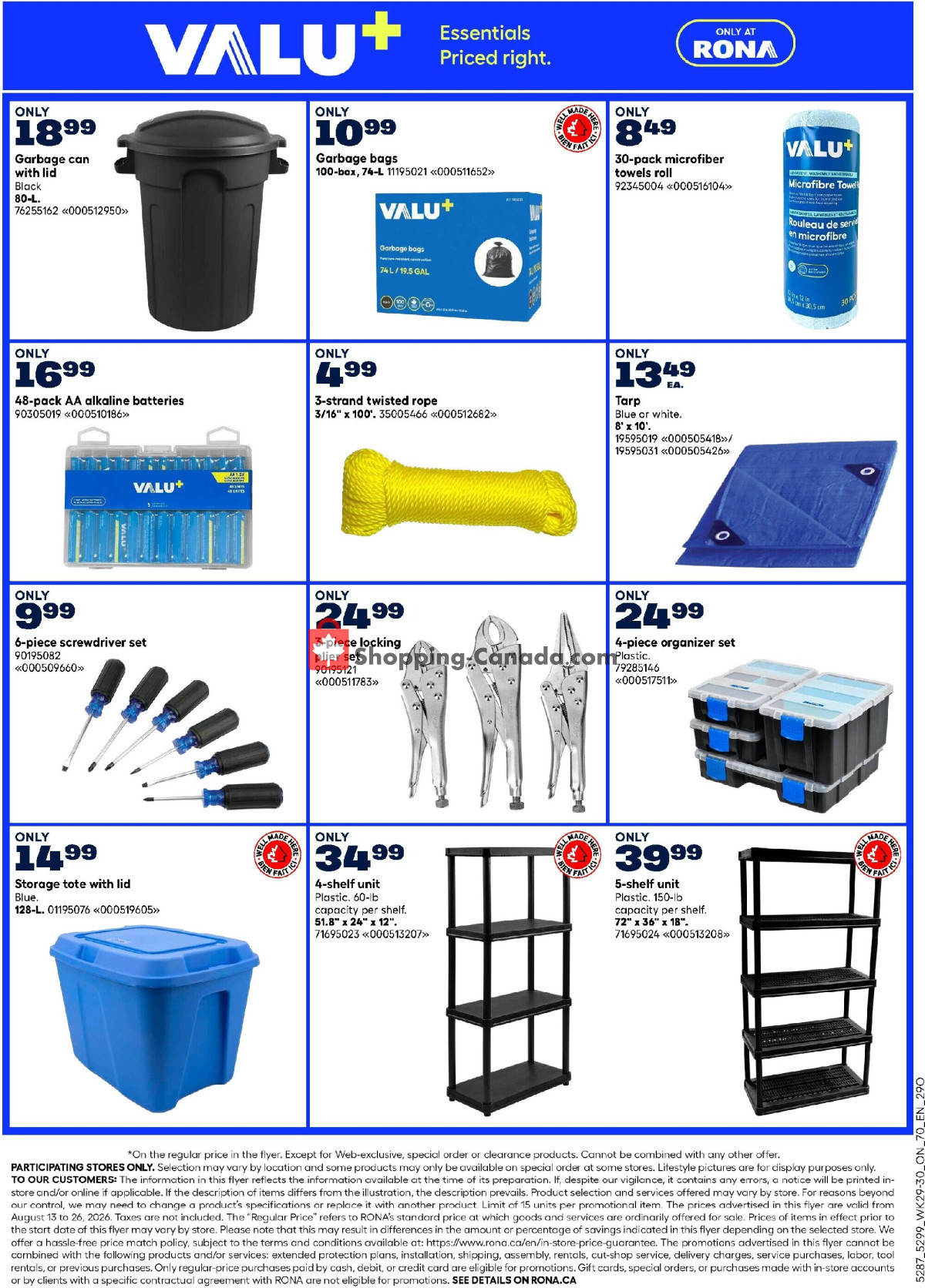 Rona flyer from Thursday August 13, 2026 to Wednesday August 26, 2026 - page 5